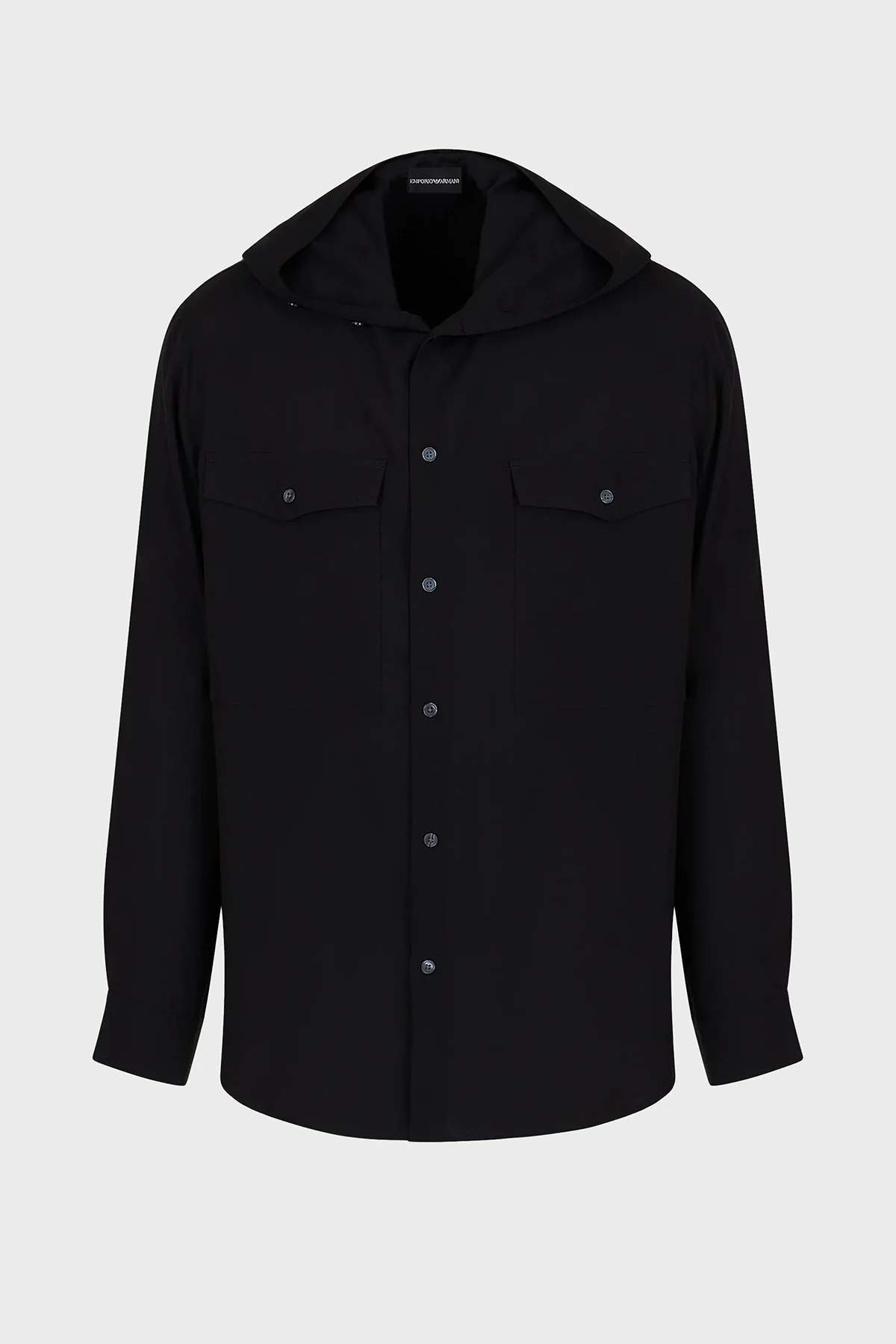 Emporio Armani Relaxed Fit Kapüşonlu Erkek Gömlek 3D1CG5 1NKGZ 0999 SİYAH - 6