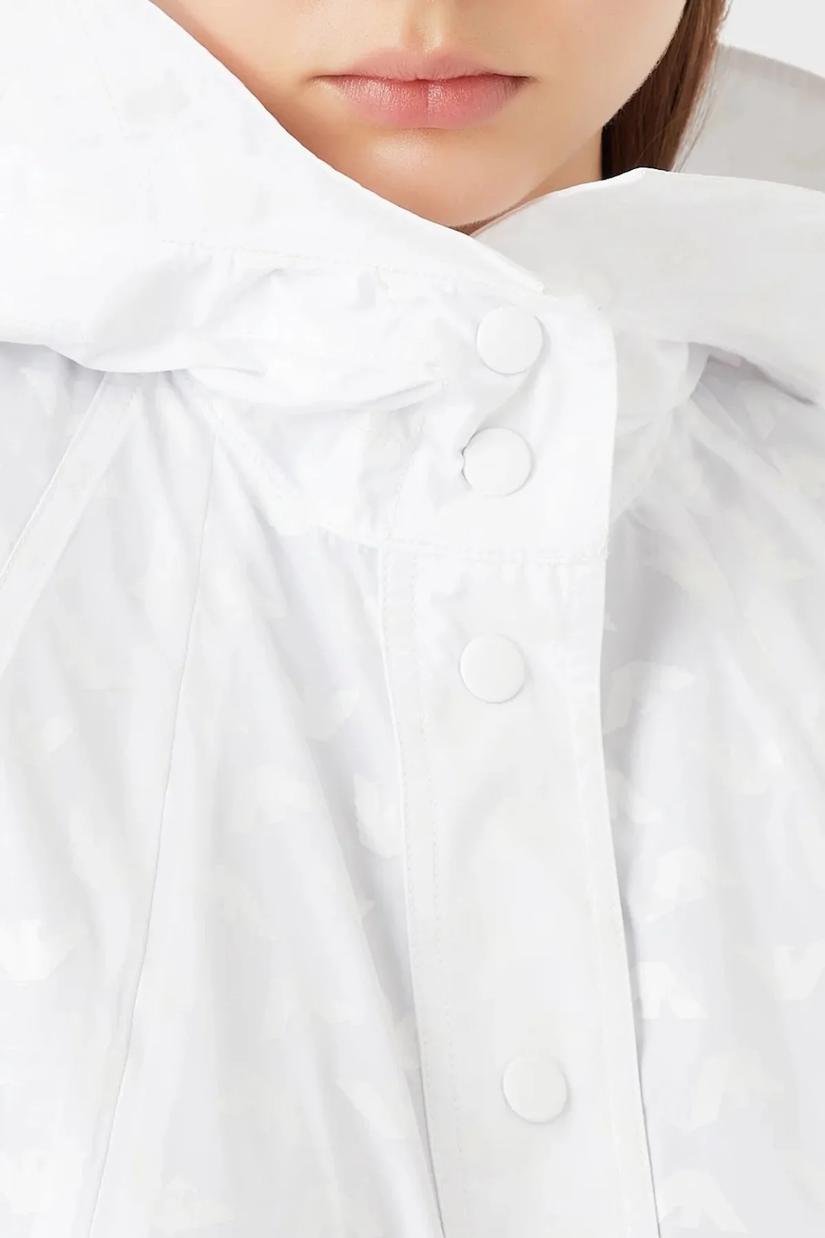 Emporio Armani Relaxed Fit Kapüşonlu Mevsimlik Bayan Mont 3R2B62 2NKZZ F105 BEYAZ - 10