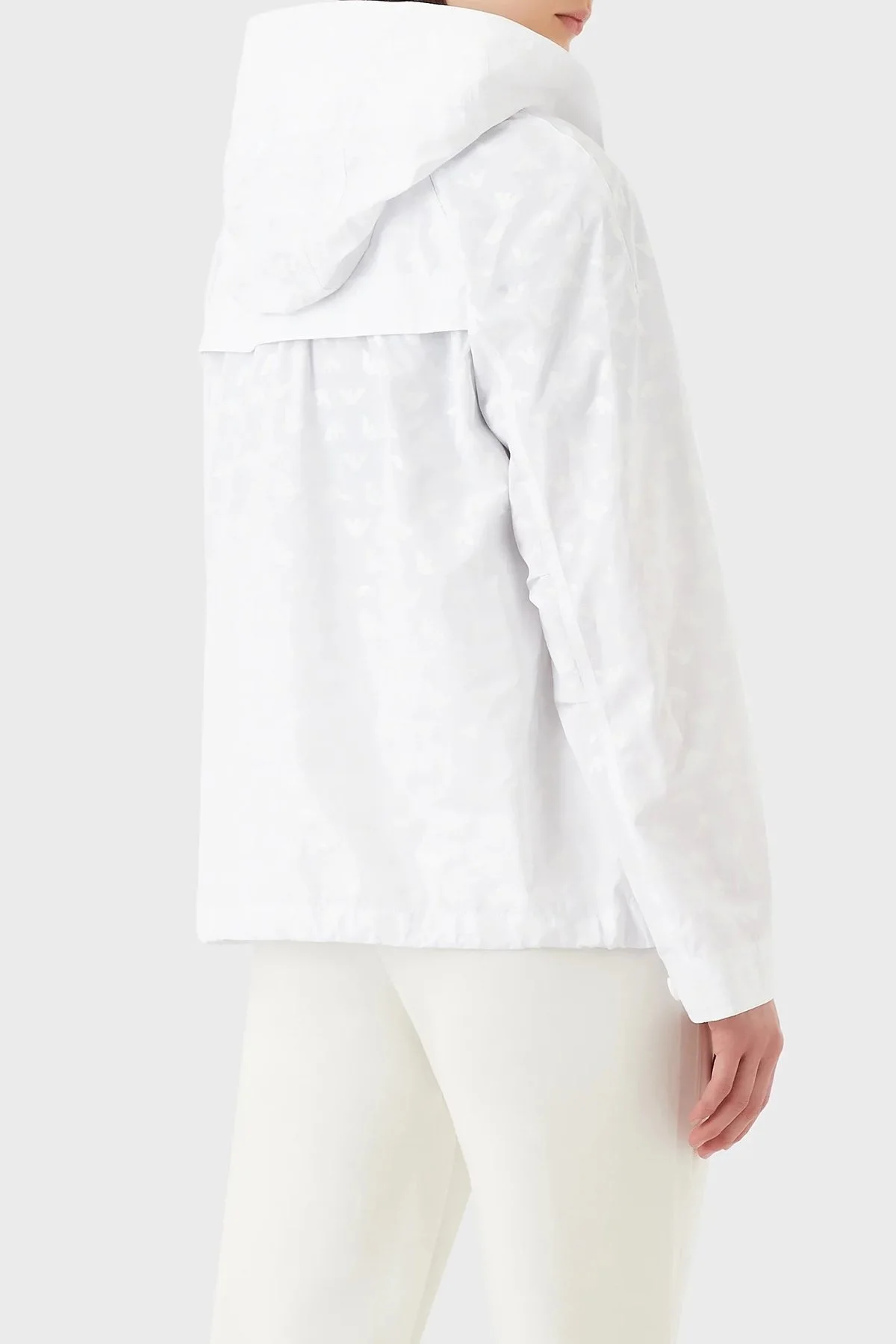 Emporio Armani Relaxed Fit Kapüşonlu Mevsimlik Bayan Mont 3R2B62 2NKZZ F105 BEYAZ - 11