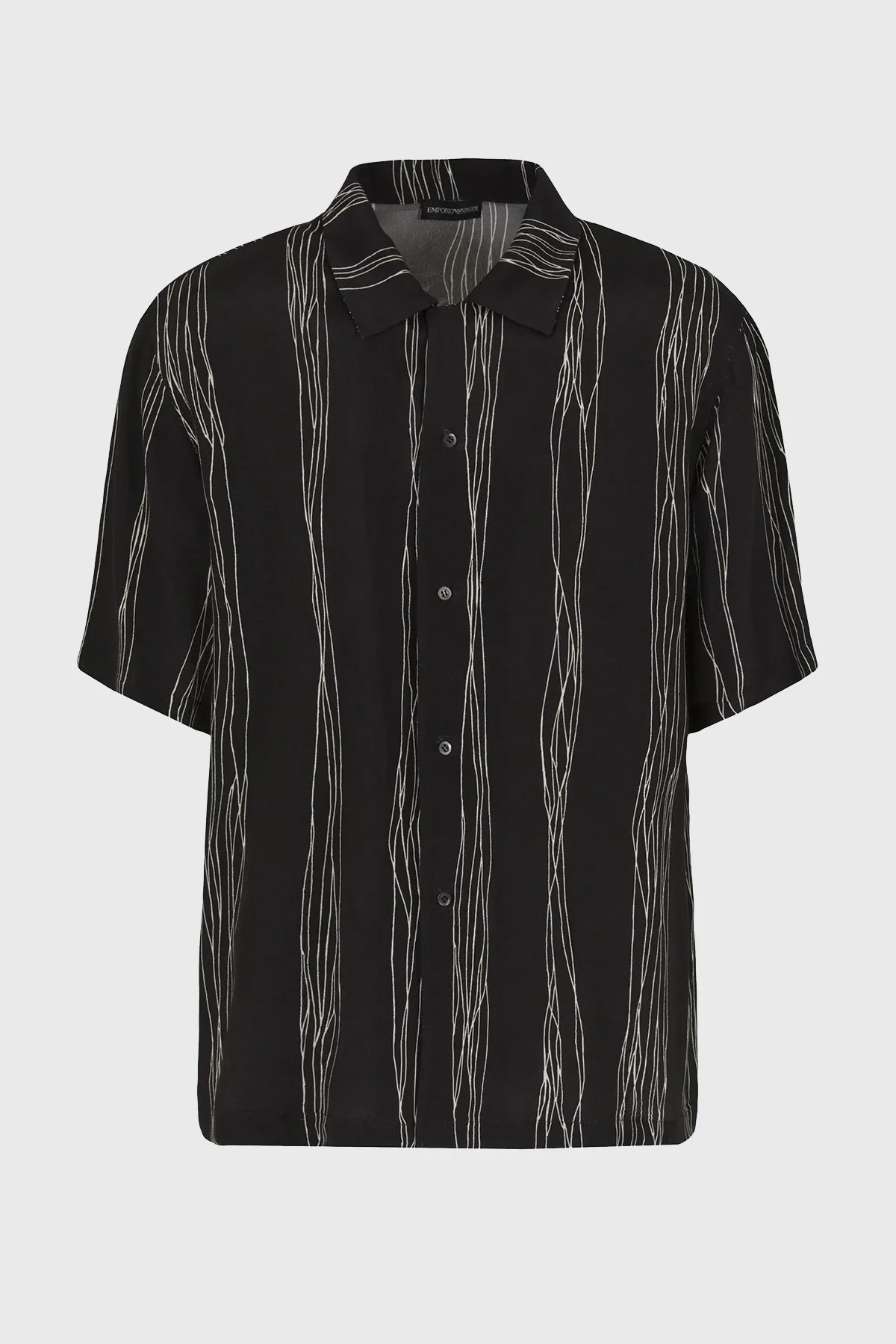 Emporio Armani Relaxed Fit Kısa Kollu Erkek Gömlek E31F25 F1022 999 SİYAH - 4