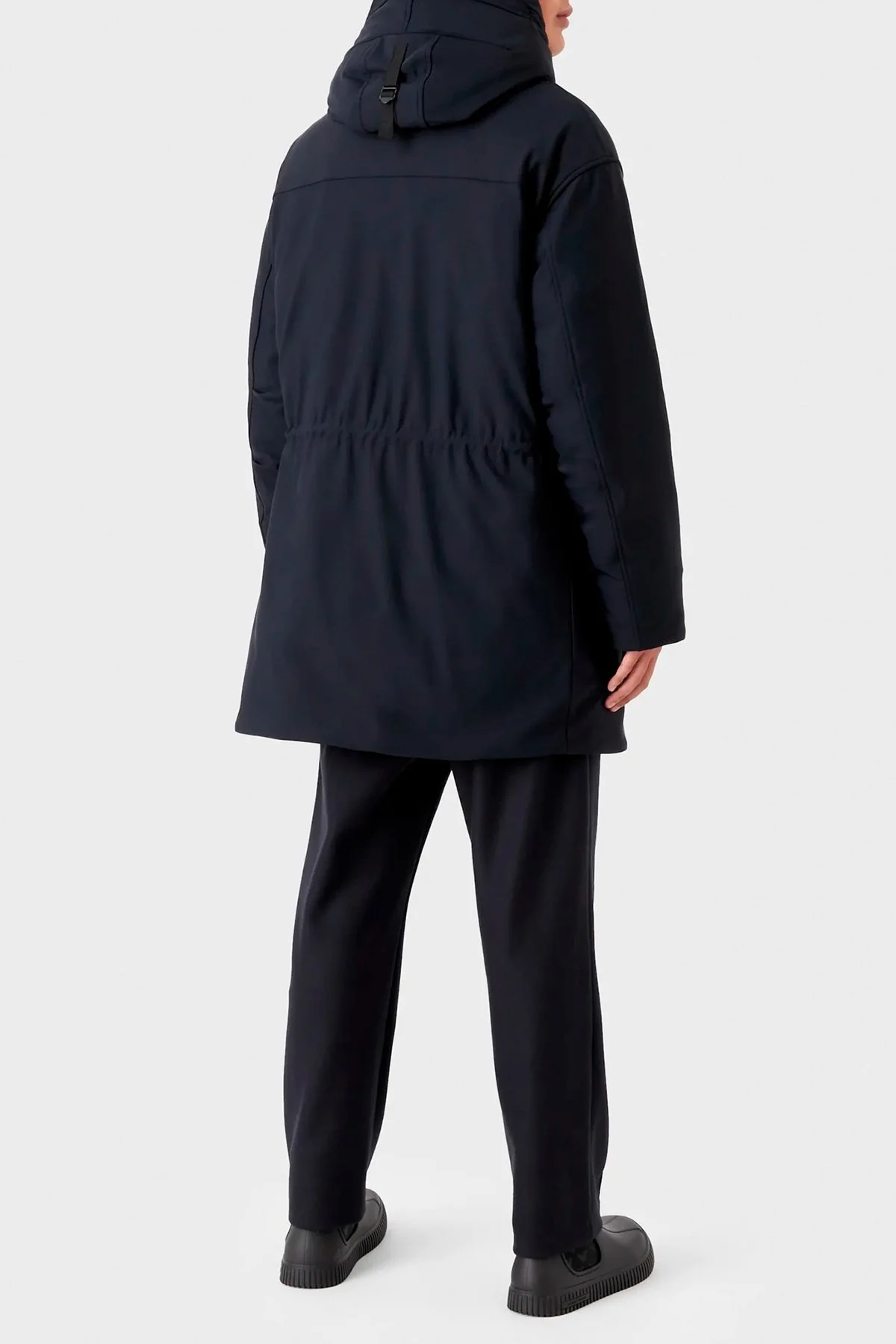 Emporio Armani Relaxed Fit Konforlu Esnek Kapüşonlu Uzun Erkek Mont 6L1L93 1NNHZ 0920 LACİVERT - 2