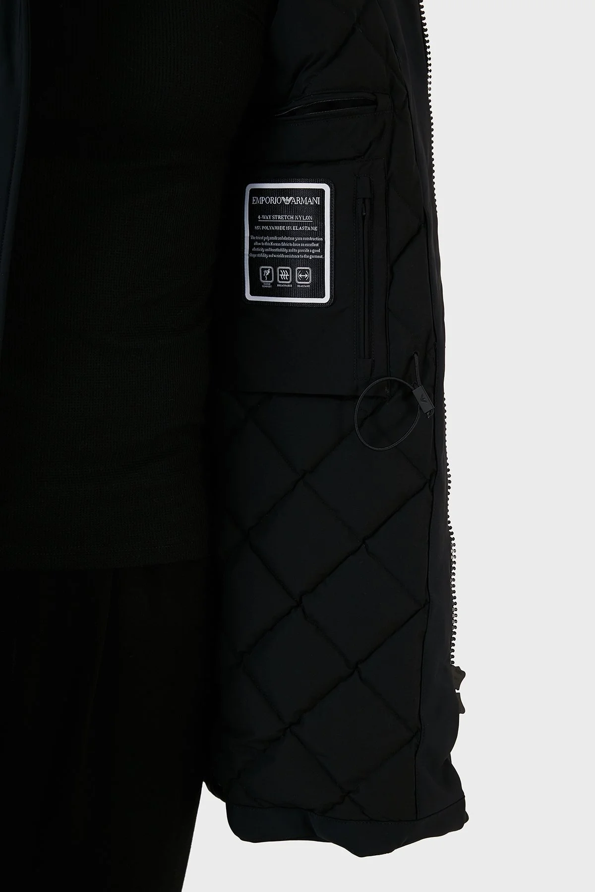 Emporio Armani Relaxed Fit Konforlu Esnek Kapüşonlu Uzun Erkek Mont 6L1L93 1NNHZ 0999 SİYAH - 5