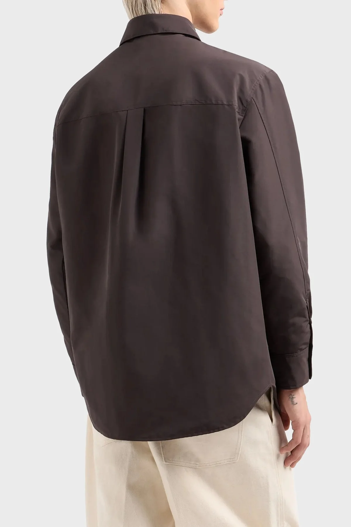 Emporio Armani Relaxed Fit Yama Cepli ve Logo Yamalı Erkek Gömlek Ceket EM001629 AF13770 U8168 SİYAH - 3