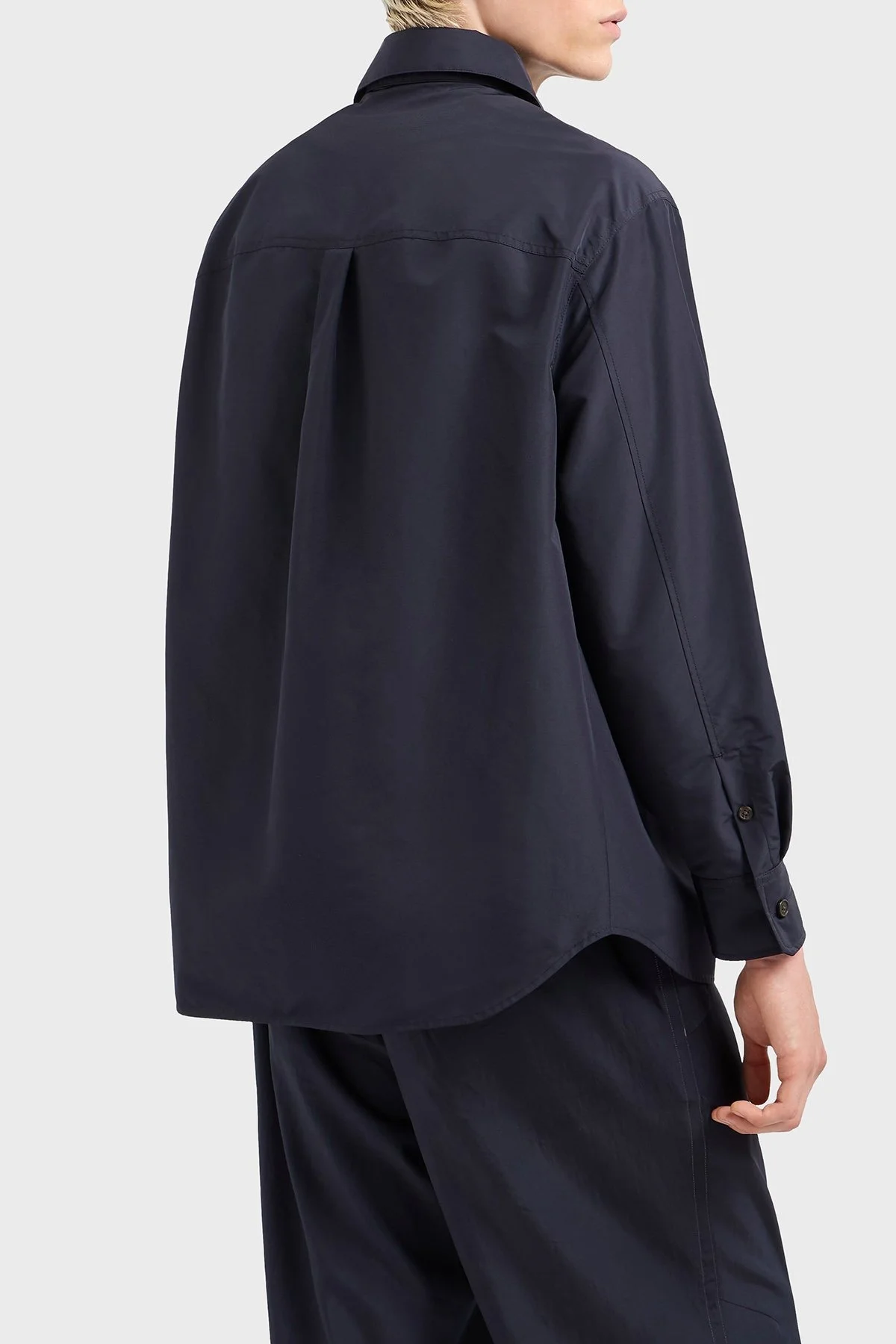 Emporio Armani Relaxed Fit Yama Cepli ve Logo Yamalı Erkek Gömlek Ceket EM001629 AF13770 UB118 LACİVERT - 3