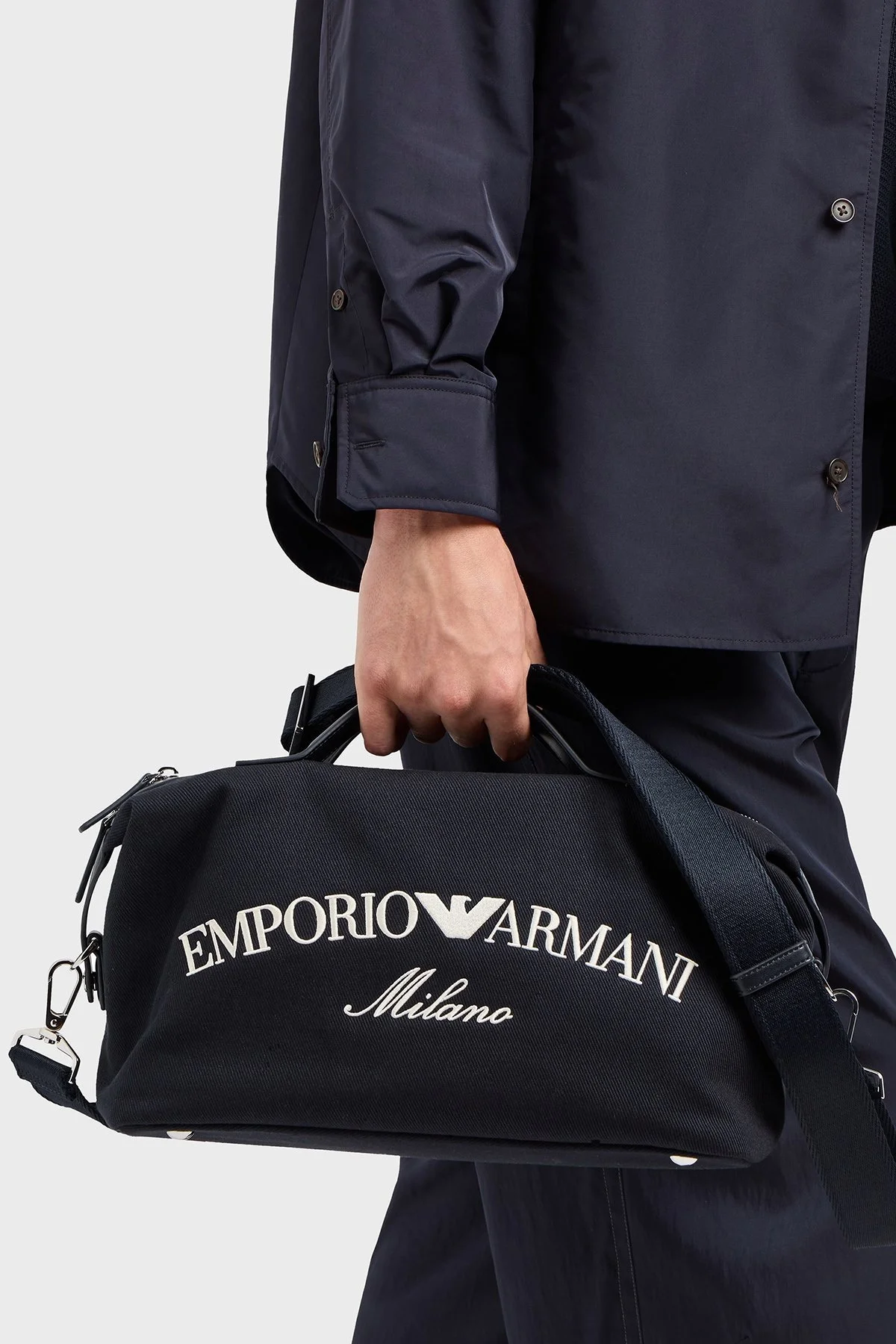 Emporio Armani Relaxed Fit Yama Cepli ve Logo Yamalı Erkek Gömlek Ceket EM001629 AF13770 UB118 LACİVERT - 5