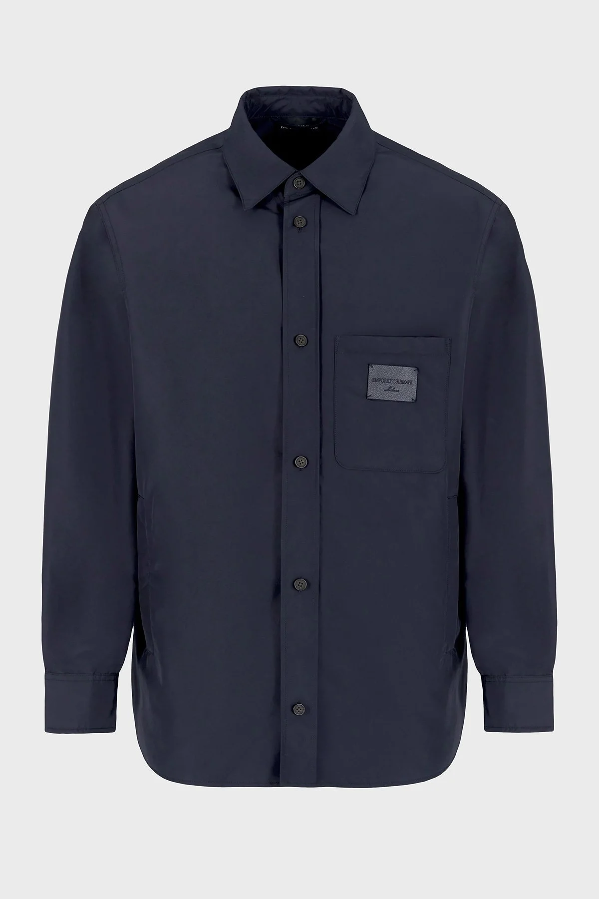 Emporio Armani Relaxed Fit Yama Cepli ve Logo Yamalı Erkek Gömlek Ceket EM001629 AF13770 UB118 LACİVERT - 6