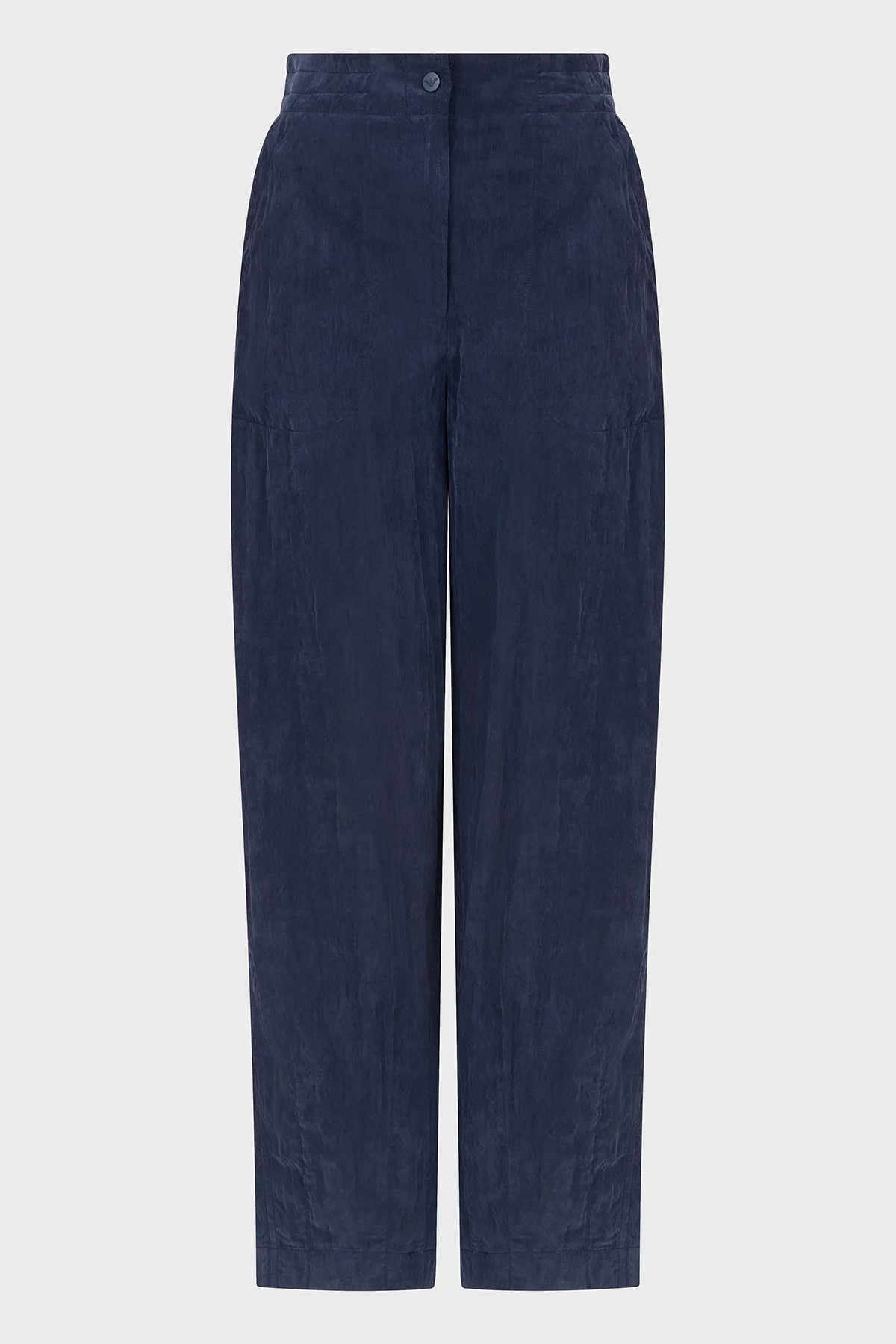 Emporio Armani Relaxed Fit Yüksek Bel Düz Paça Cupra Kadın Pantolon EW000654 AF12644 UB097 LACİVERT - 4