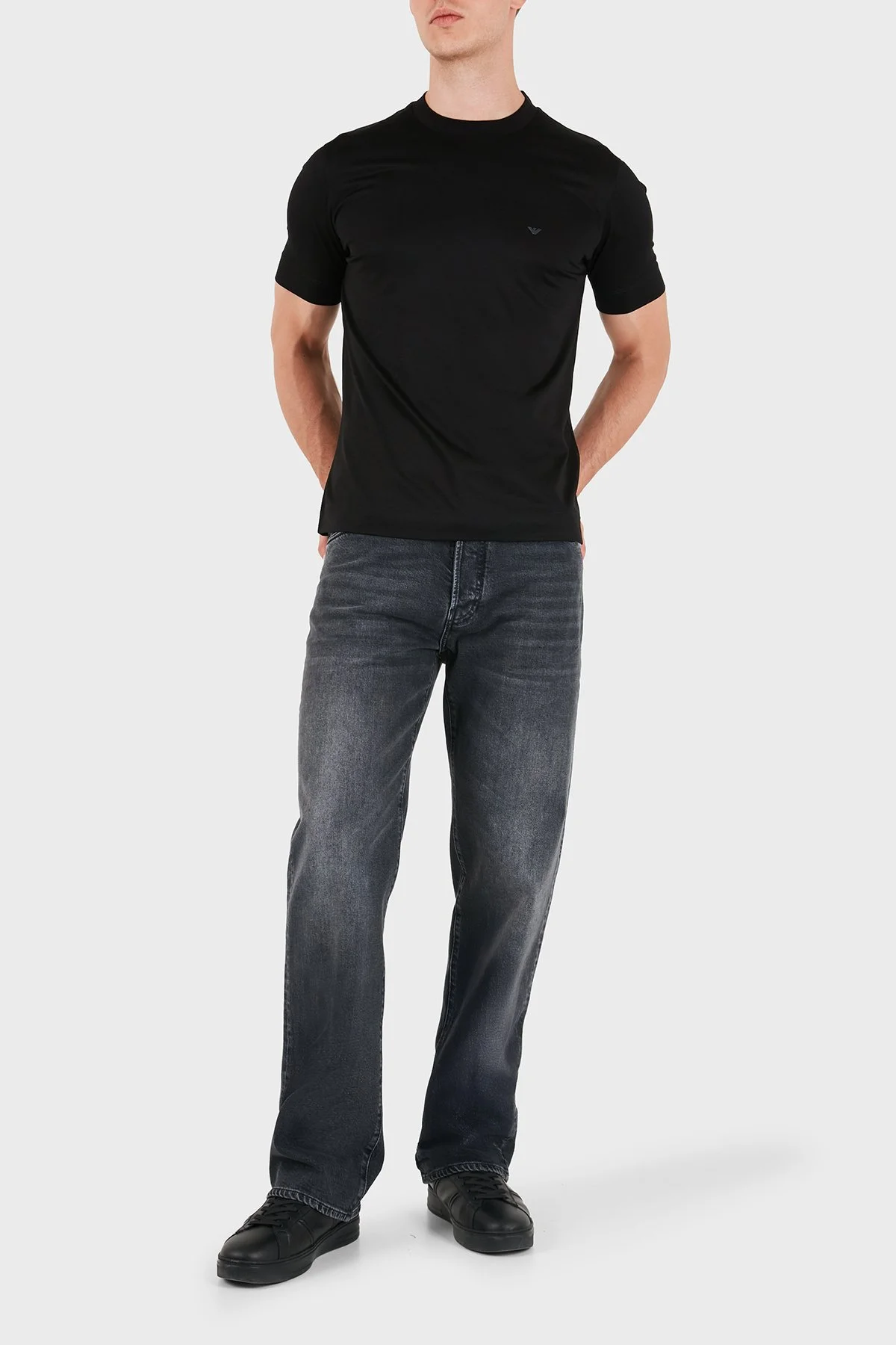 Emporio Armani Relaxed Straight Fit Normal Bel Düz Paça Jeans Erkek Kot Pantolon EM006486 AF29665 M8001 Gri - 2