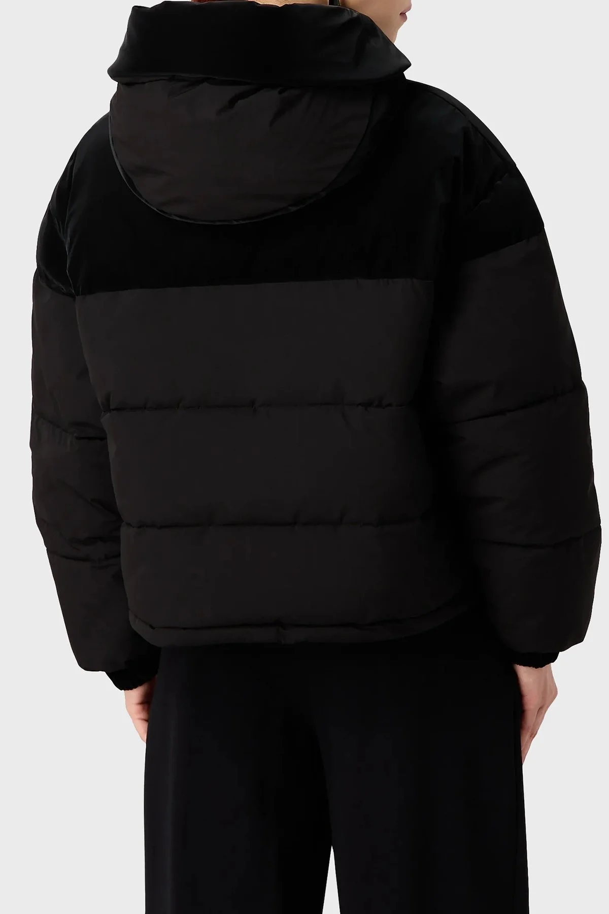 Emporio Armani Rüzgar Geçirmez Kapüşonlu Regular Fit Bayan Mont 6R2B77 2NFFZ 0999 SİYAH - 2