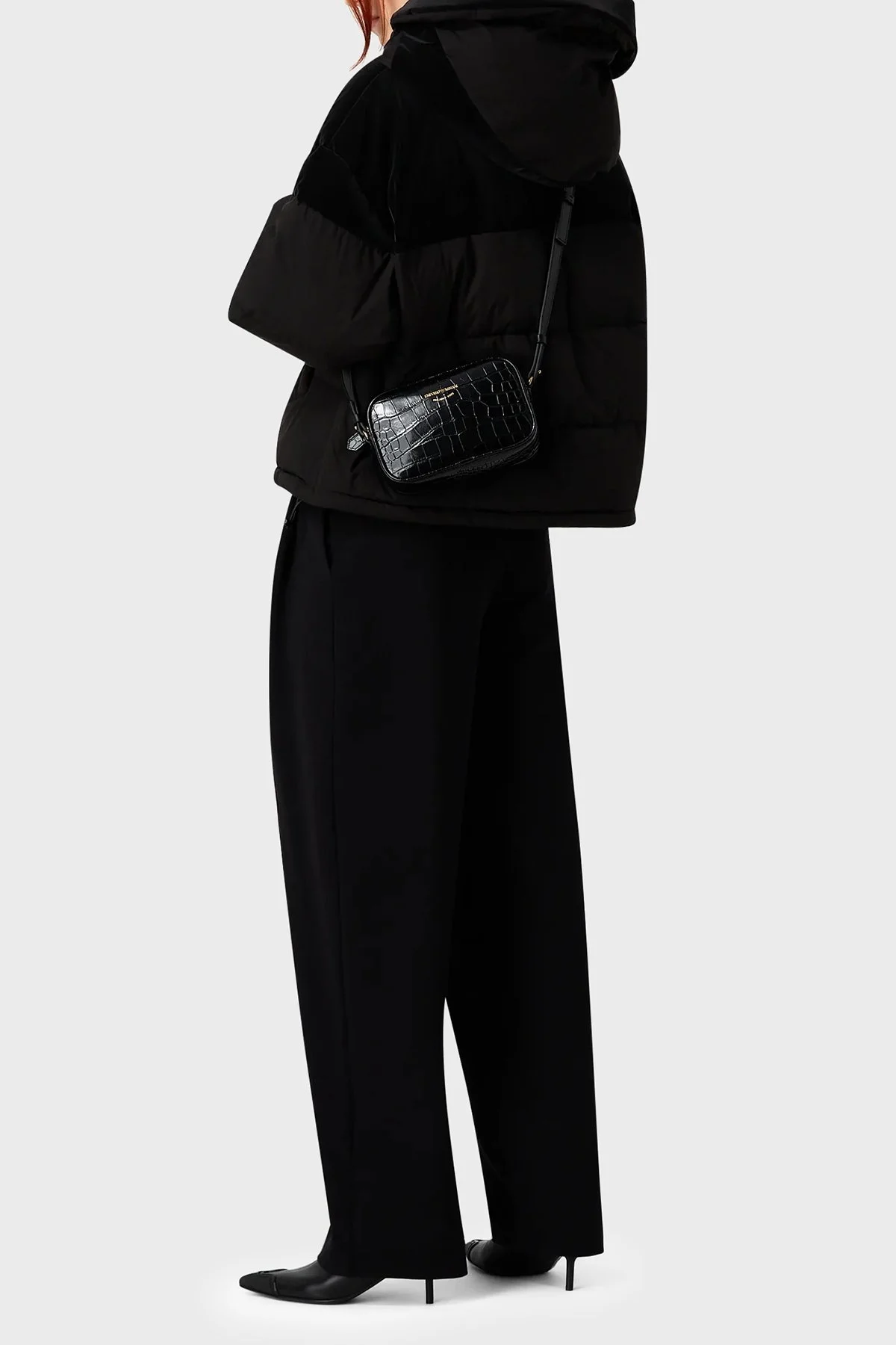 Emporio Armani Rüzgar Geçirmez Kapüşonlu Regular Fit Bayan Mont 6R2B77 2NFFZ 0999 SİYAH - 3