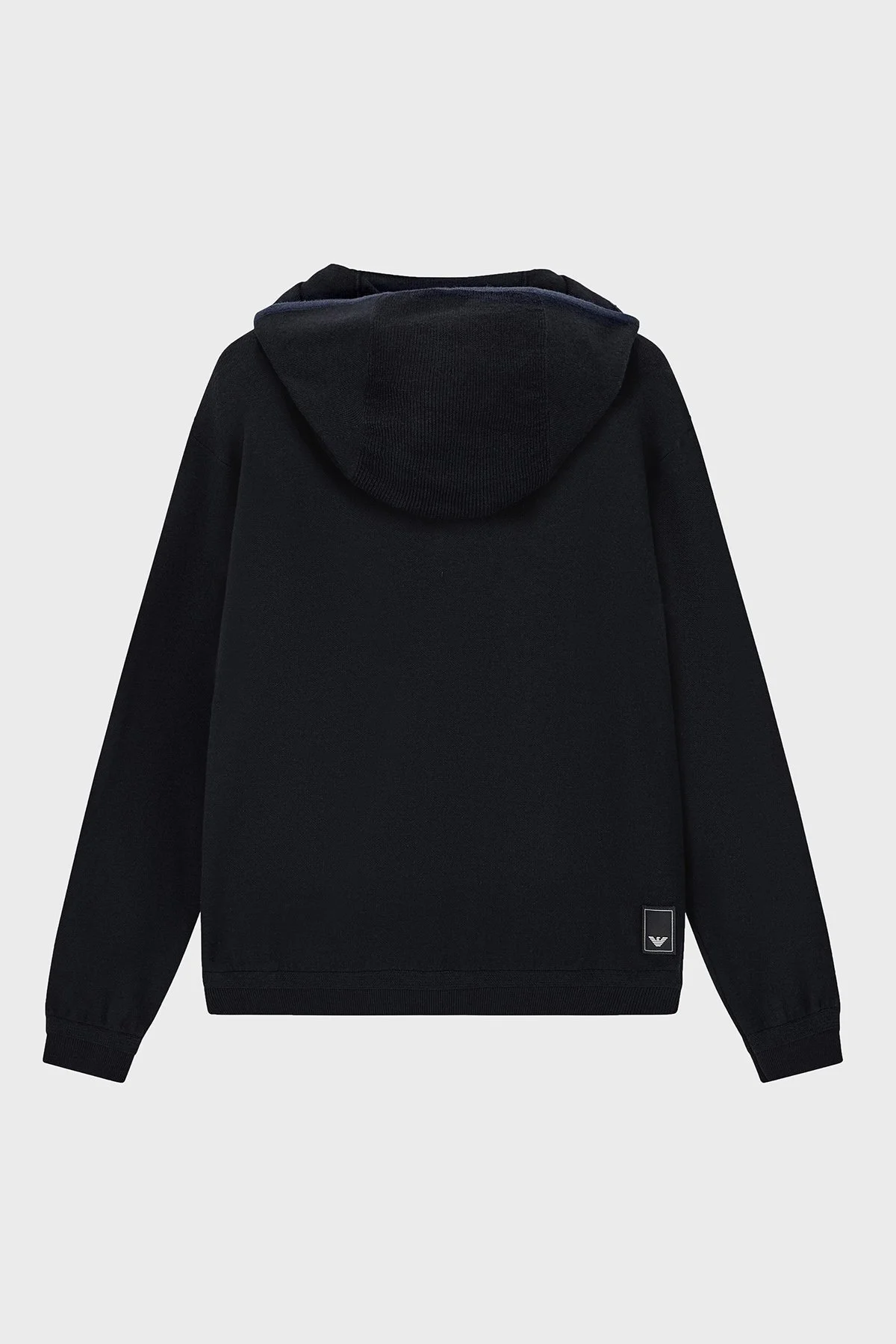 Emporio Armani Saf Yün Ve Fermuarlı Kapüşonlu Erkek Hırka EM006223 AF27807 UB118 Lacivert - 7