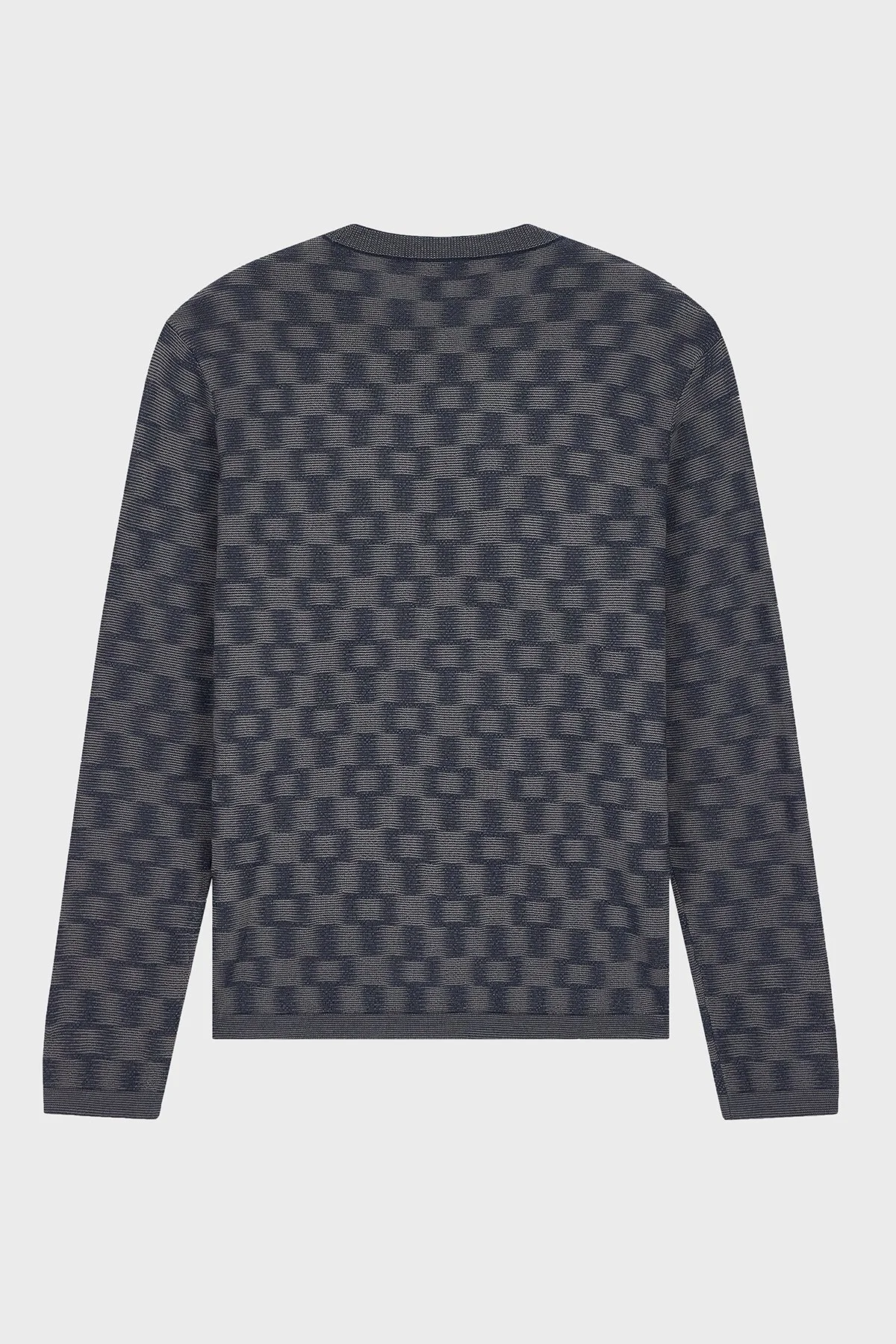 Emporio Armani Saf Yün Yuvarlak Yaka Erkek Kazak EM006276 AF29848 FB004 Lacivert - 7