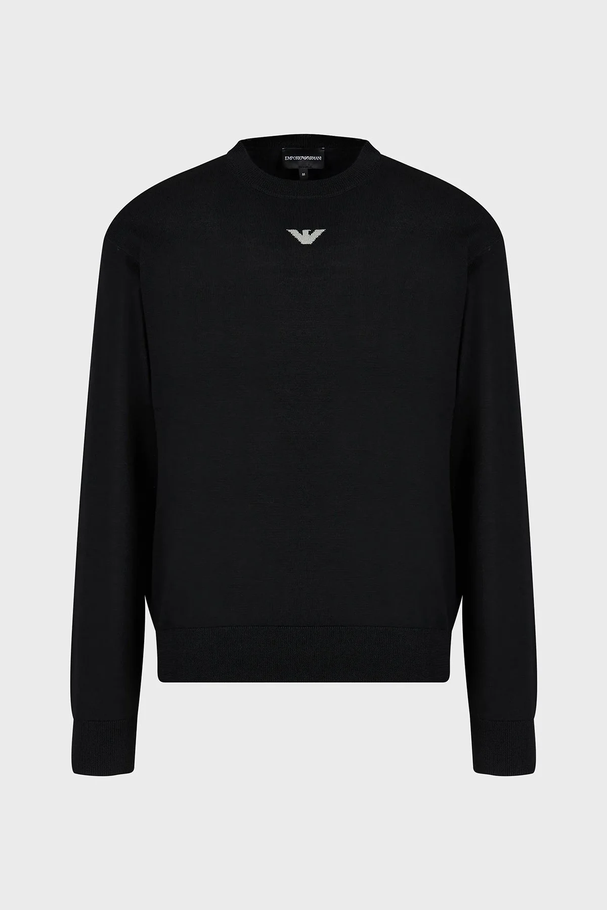 Emporio Armani Saf Yünlü Regular Fit Bisiklet Yaka Erkek Kazak 6R1MXG 1MNGZ F008 SİYAH - 4