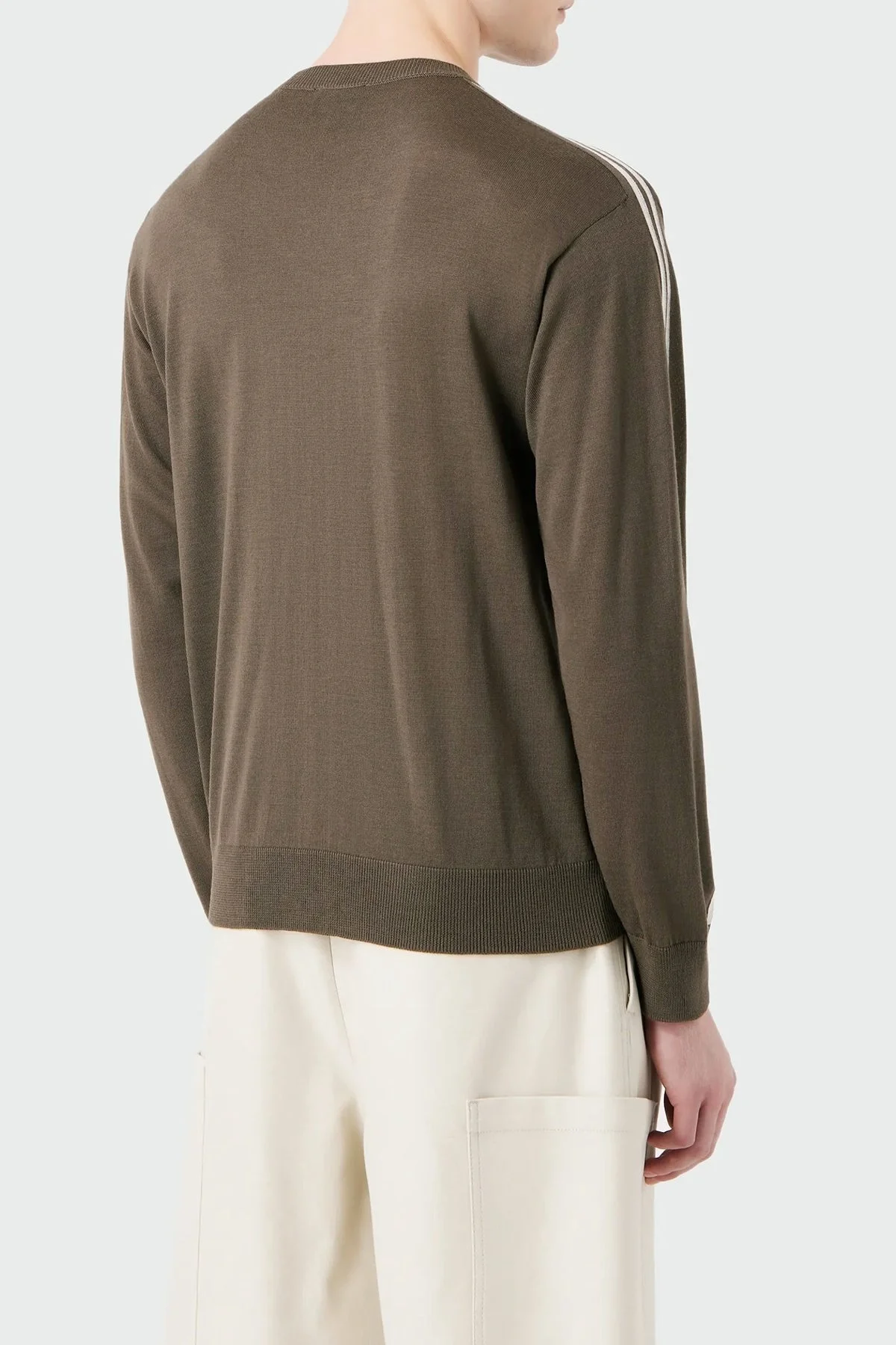 Emporio Armani Saf Yünlü Regular Fit Bisiklet Yaka Erkek Kazak 6R1MXG 1MNGZ F420 HAKİ - 3