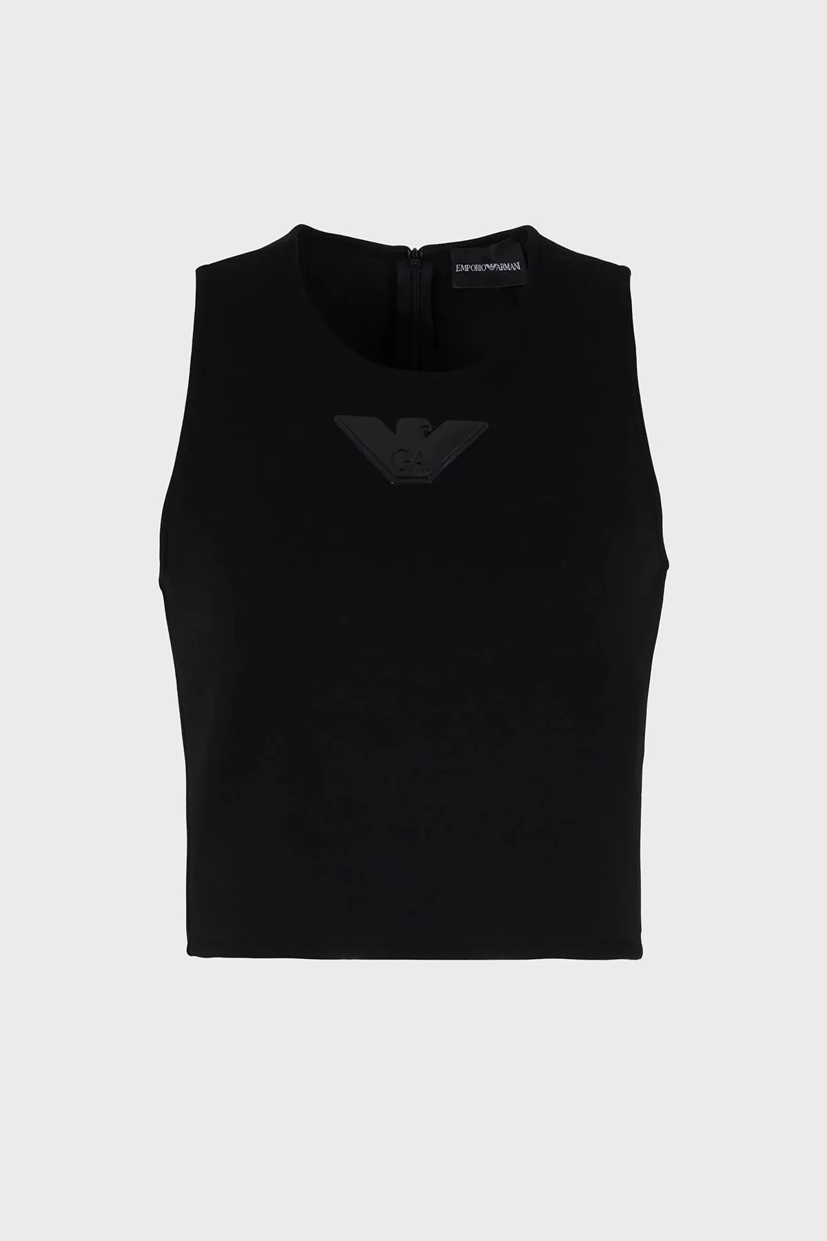 Emporio Armani Scuba Bisiklet Yaka Kolsuz Bayan Top 3D2K6A 2JZYZ 0999 SİYAH - 4