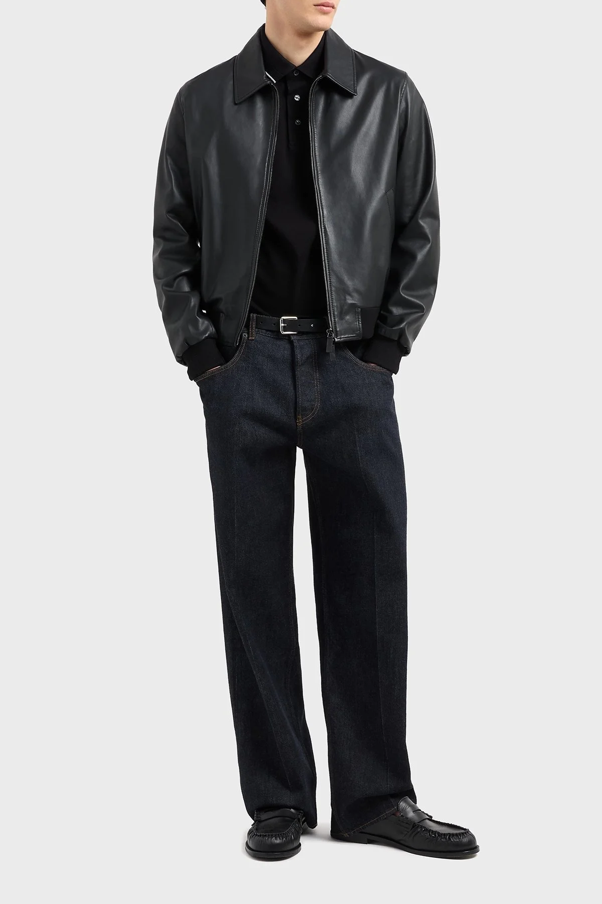 Emporio Armani Şeritli % 100 Pamuk Düğmeli Erkek Polo Yaka T Shirt EM000858 AF12955 UC001 SİYAH - 7