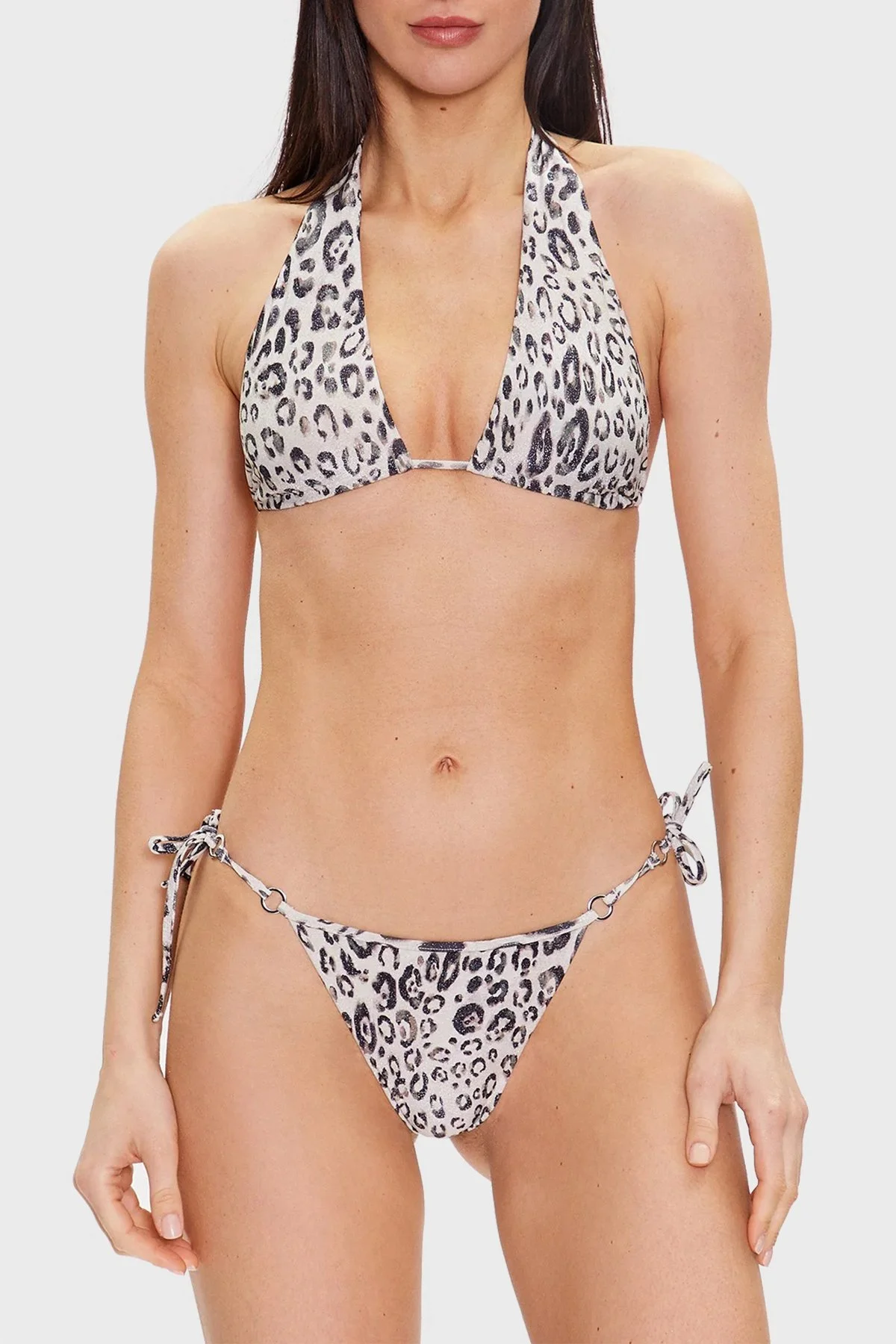 Emporio Armani Simli Dolgusuz Bağlama Detaylı Kadın Bikini 262686 3R302 09311 KAHVE - 1