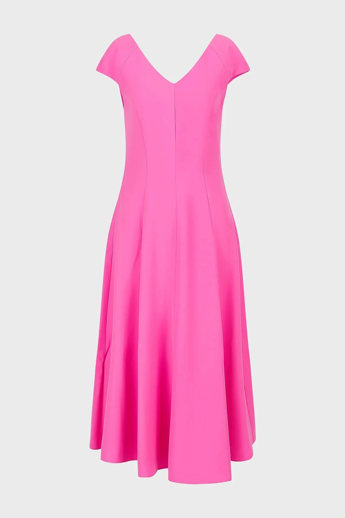 Emporio Armani Sırt Dekolteli V Yaka Cut Out Kloş Midi Bayan Elbise D4NA1F 2NWAZ 309 FUŞYA - 5