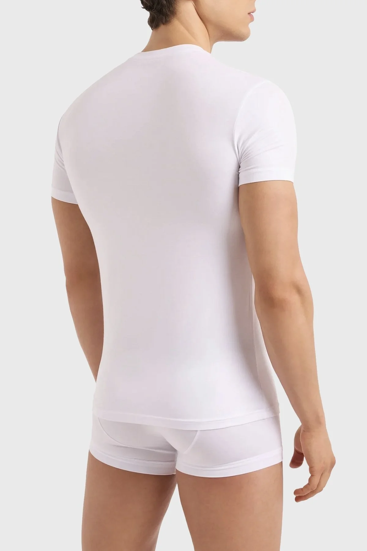 Emporio Armani Slim Fit Bisiklet Yaka Erkek T Shirt 111971 4R511 00010 BEYAZ - 2