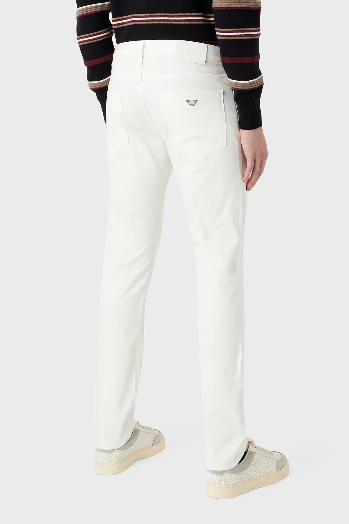 Emporio Armani Slim Fit Cepli Pamuklu Jeans Erkek Kot Pantolon 8N1J06 1NJ9Z 0101 BEYAZ - 3
