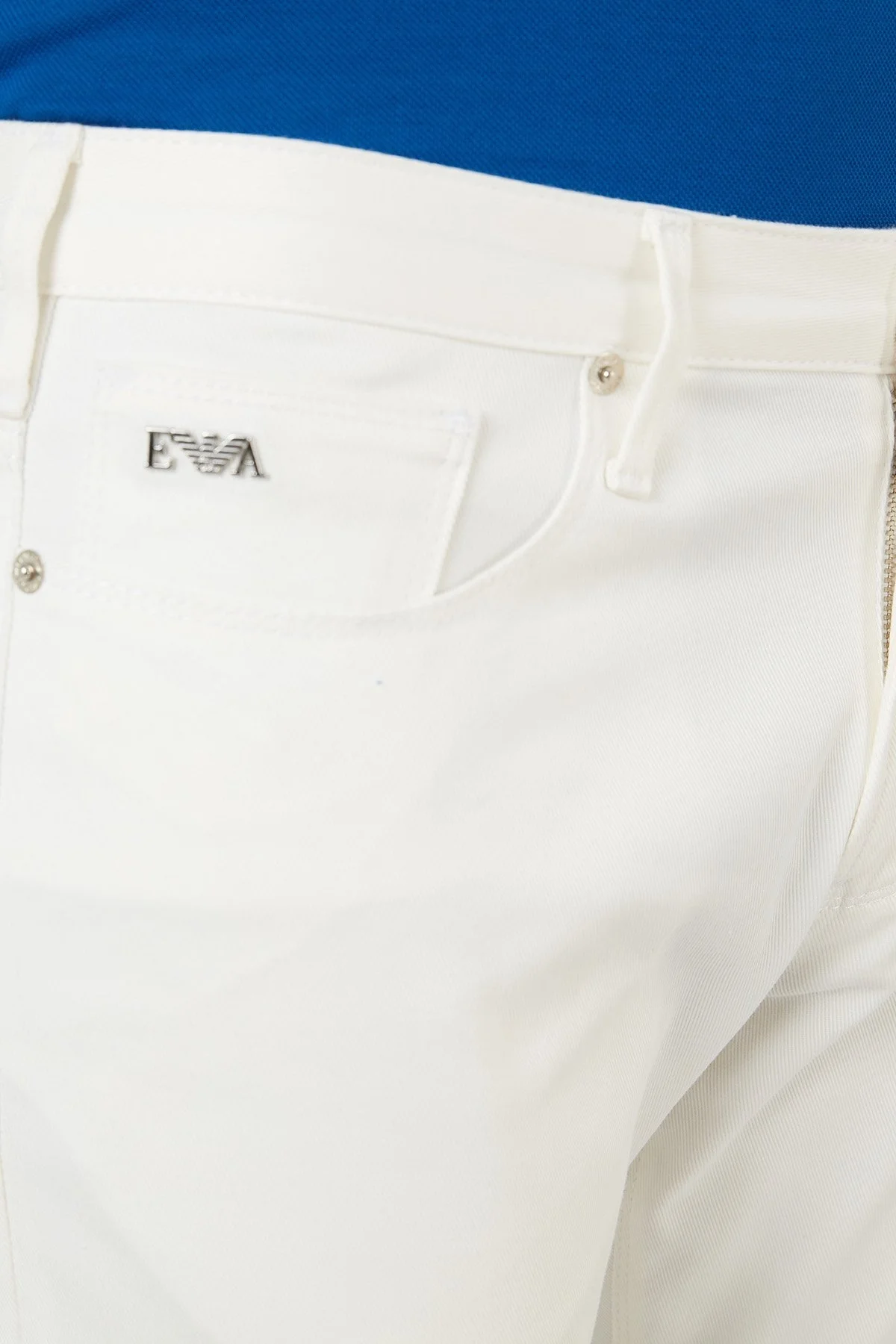 Emporio Armani Slim Fit Cepli Pamuklu Jeans Erkek Kot Pantolon 8N1J06 1NJ9Z 0101 BEYAZ - 6