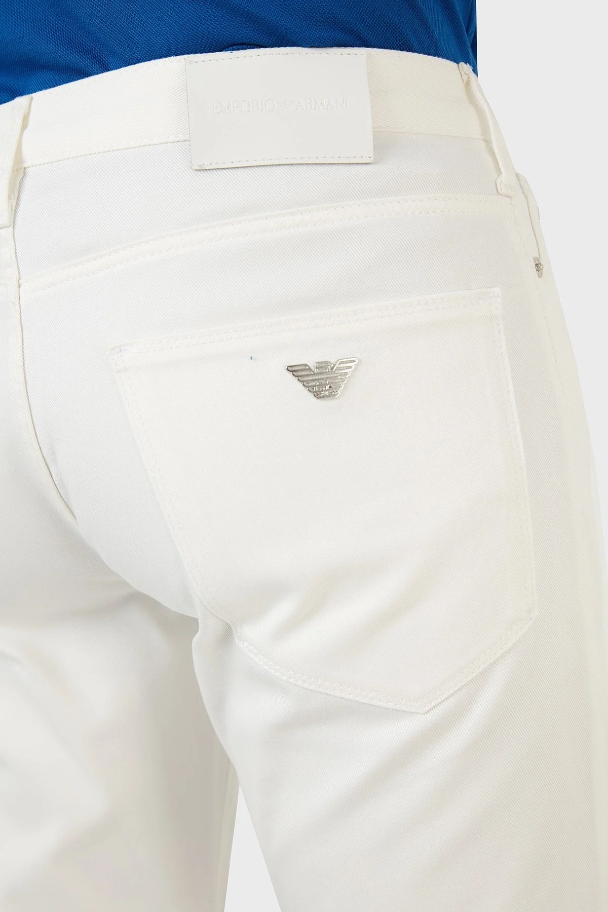 Emporio Armani Slim Fit Cepli Pamuklu Jeans Erkek Kot Pantolon 8N1J06 1NJ9Z 0101 BEYAZ - 7