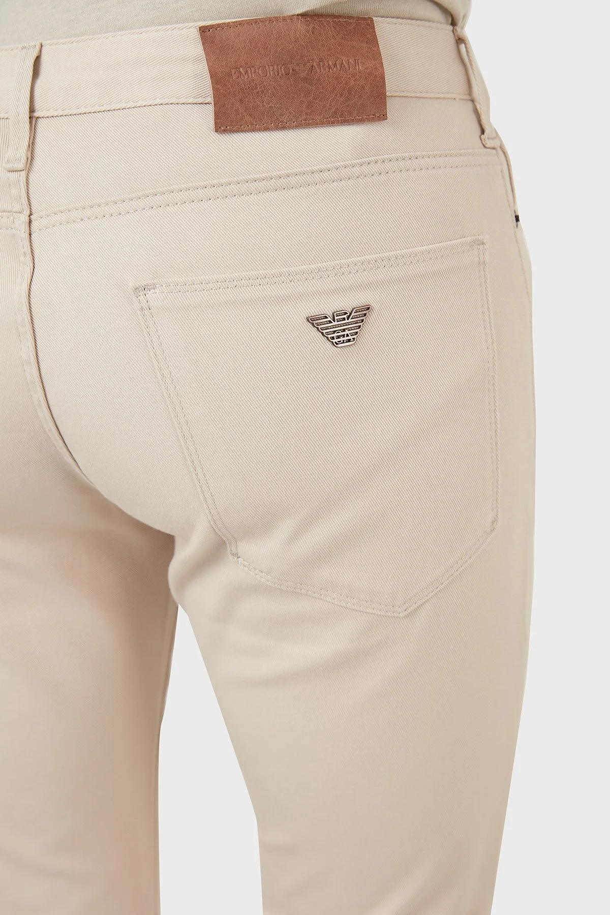 Emporio Armani Slim Fit Cepli Pamuklu Jeans Erkek Kot Pantolon 8N1J06 1NJ9Z 0142 AÇIK BEJ - 7