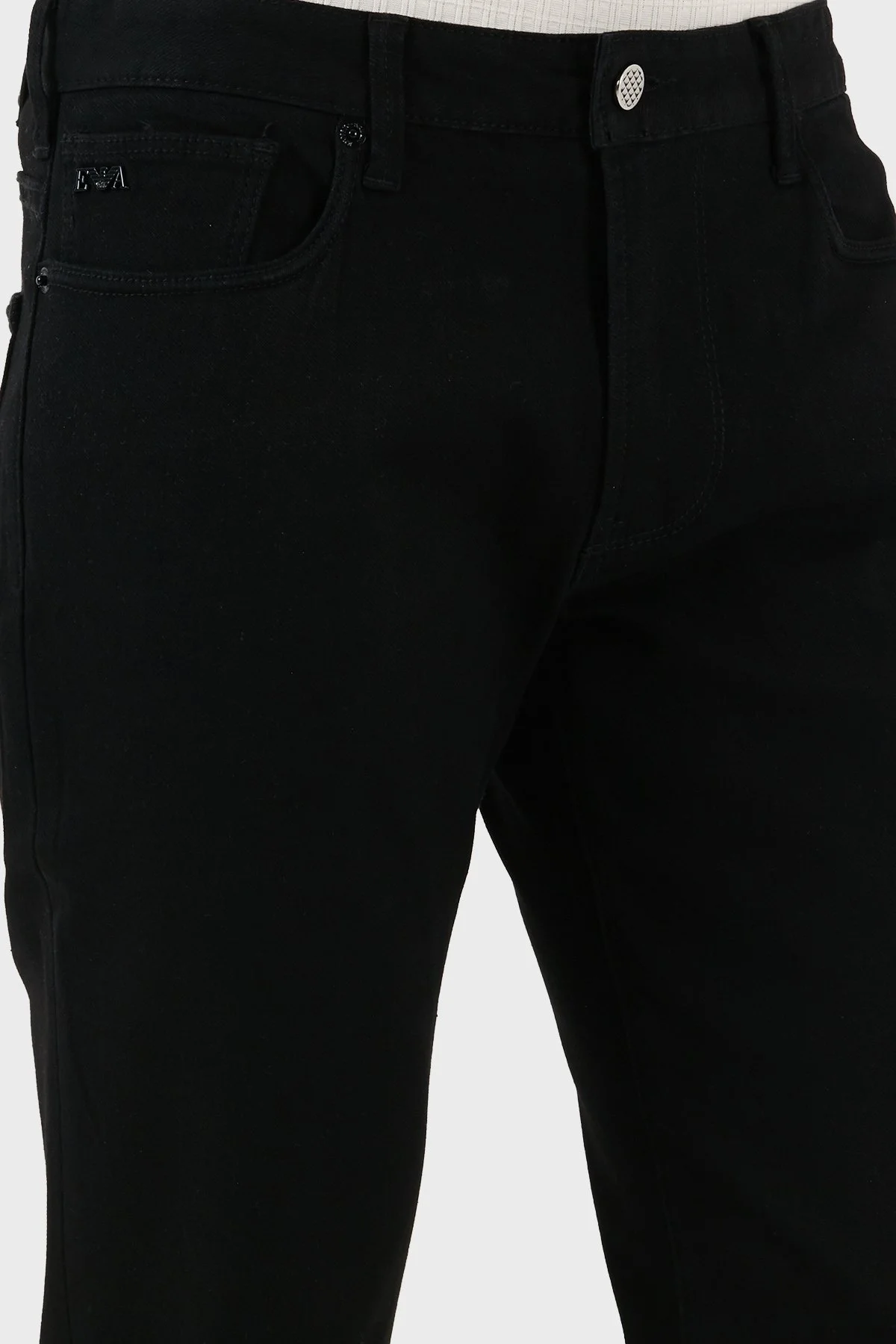 Emporio Armani Slim Fit Düşük Bel Dar Paça Jeans Erkek Kot Pantolon EM000121 AF14867 MC002 SİYAH - 6