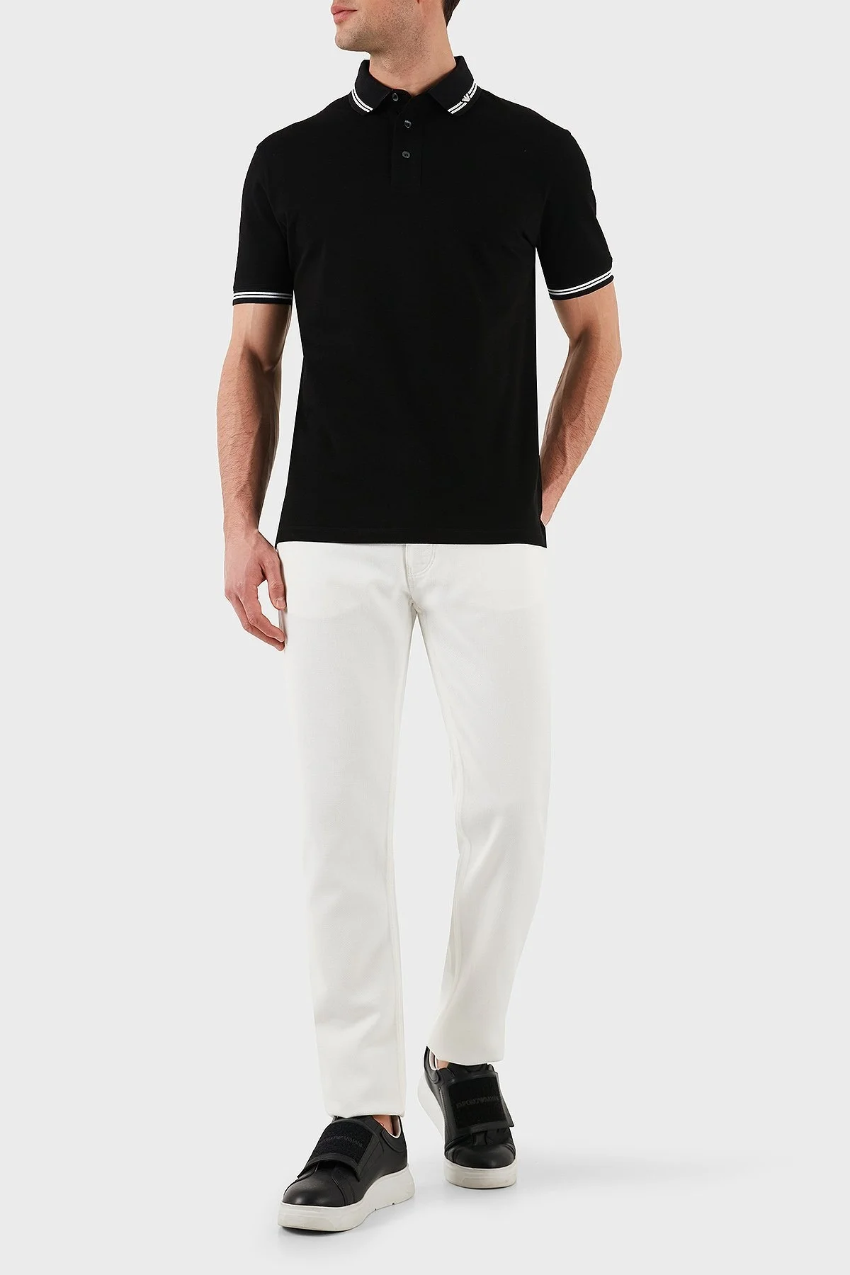 Emporio Armani Slim Fit Düşük Bel Düz Paça Jeans Erkek Kot Pantolon EM000668 AF12631 U0003 BEYAZ - 2