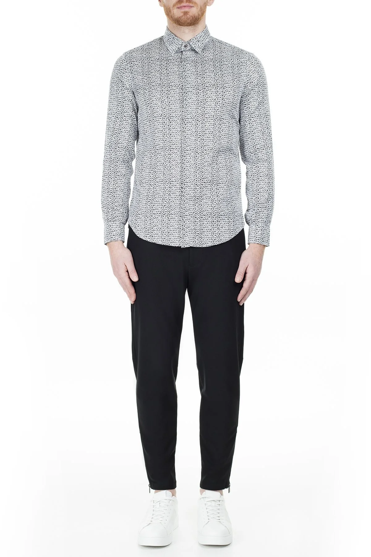 Emporio Armani Slim Fit Erkek Gömlek 3H1CL6 1NJJZ F042 BEYAZ - 5