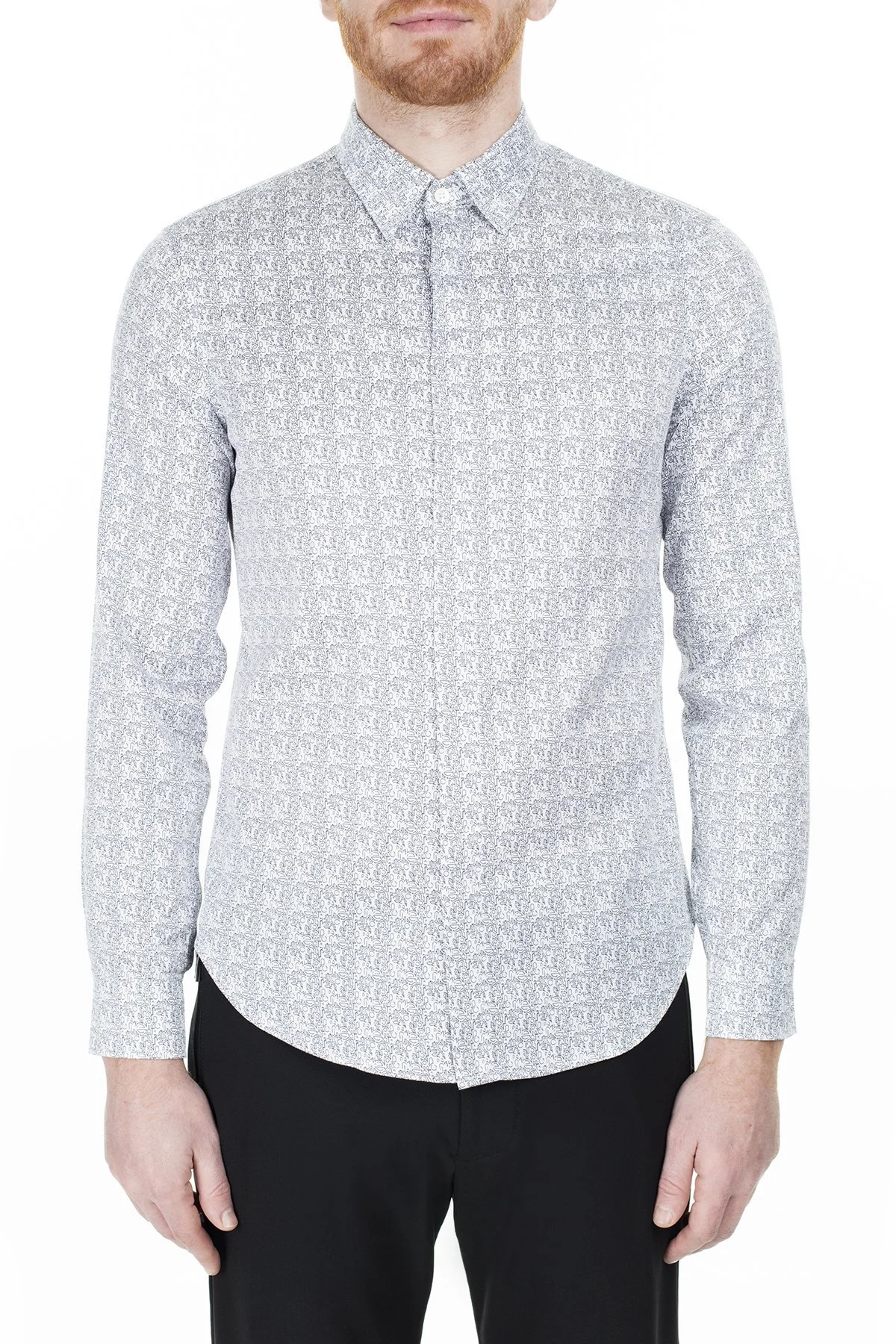 Emporio Armani Slim Fit Erkek Gömlek 3H1CL6 1NJJZ F984 BEYAZ - 1