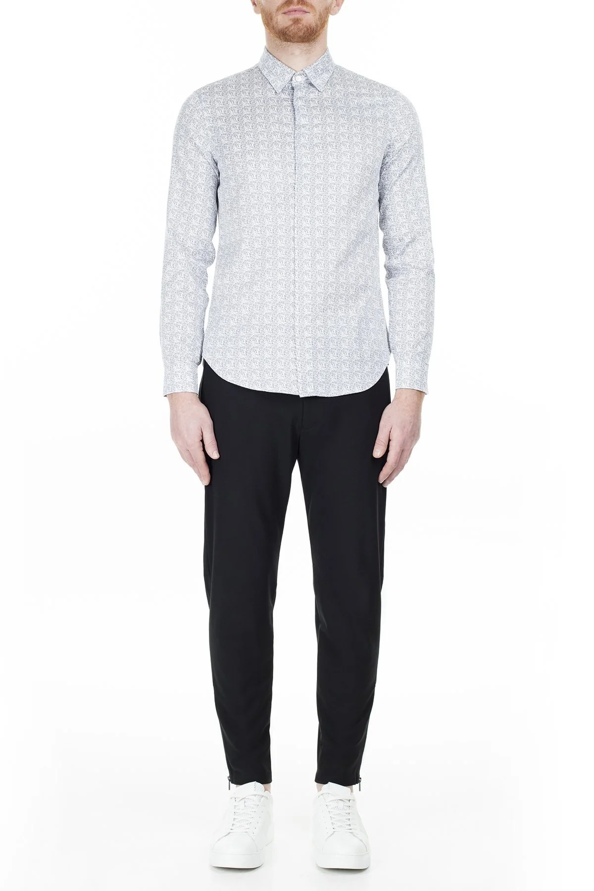 Emporio Armani Slim Fit Erkek Gömlek 3H1CL6 1NJJZ F984 BEYAZ - 5