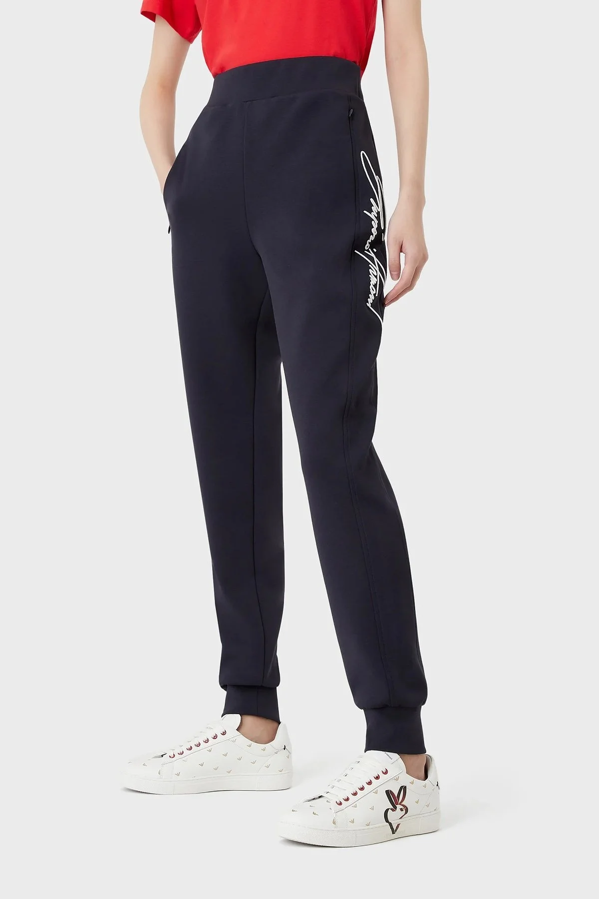Emporio Armani Slim Fit Esnek Rahat Jogger Spor Bayan Pantolon 3R2P7A 2JVKZ 0828 LACİVERT - 1