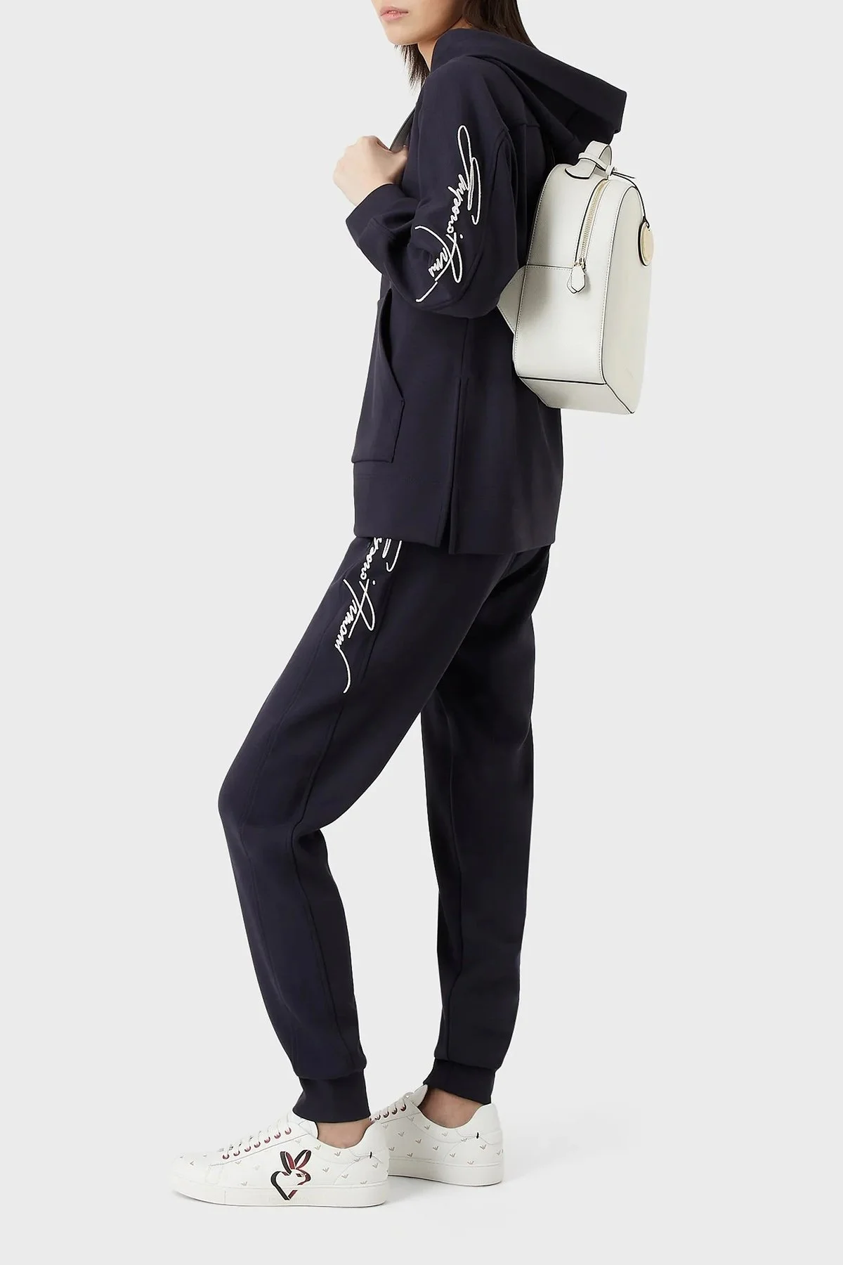 Emporio Armani Slim Fit Esnek Rahat Jogger Spor Bayan Pantolon 3R2P7A 2JVKZ 0828 LACİVERT - 2