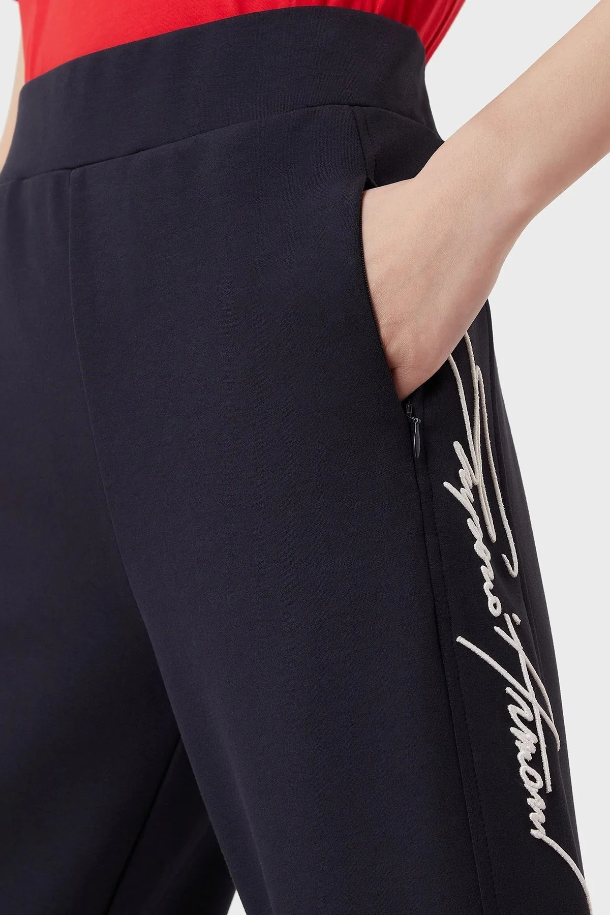 Emporio Armani Slim Fit Esnek Rahat Jogger Spor Bayan Pantolon 3R2P7A 2JVKZ 0828 LACİVERT - 3
