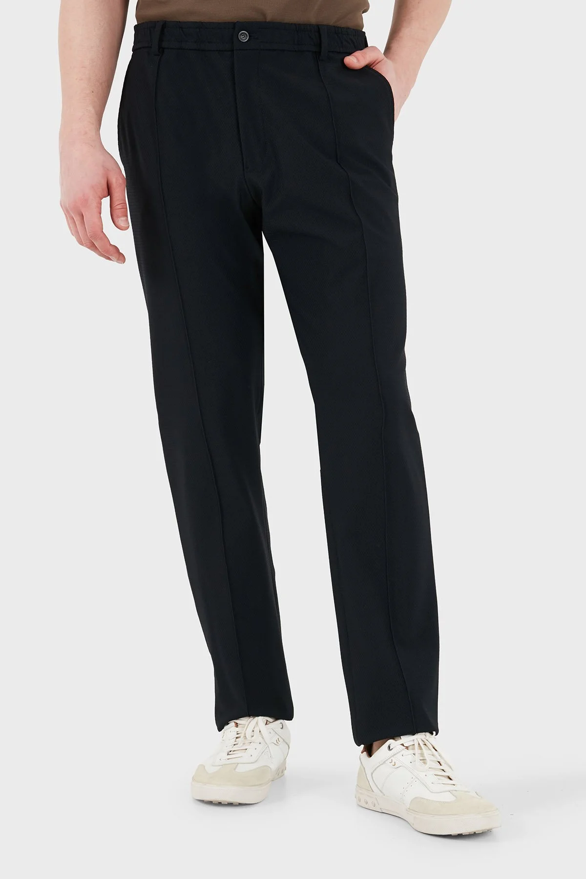 Emporio Armani Slim Fit Normal Bel Dar Paça Erkek Pantolon EM004672 TE11109 UB109 LACİVERT - 4
