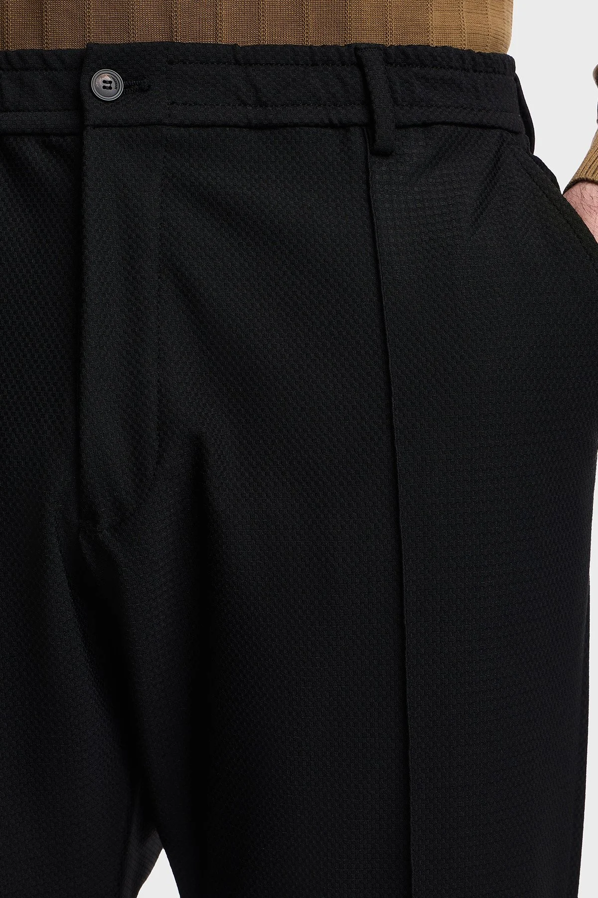 Emporio Armani Slim Fit Normal Bel Dar Paça Erkek Pantolon EM004672 TE11109 UC001 SİYAH - 4