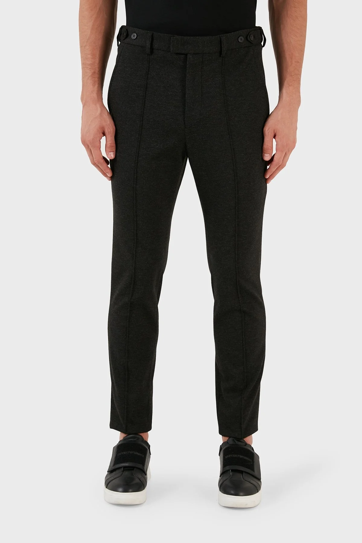 Emporio Armani Slim Fit Normal Bel Düz Paça Erkek Pantolon H41P44 E1613 632 ANTRASİT - 1