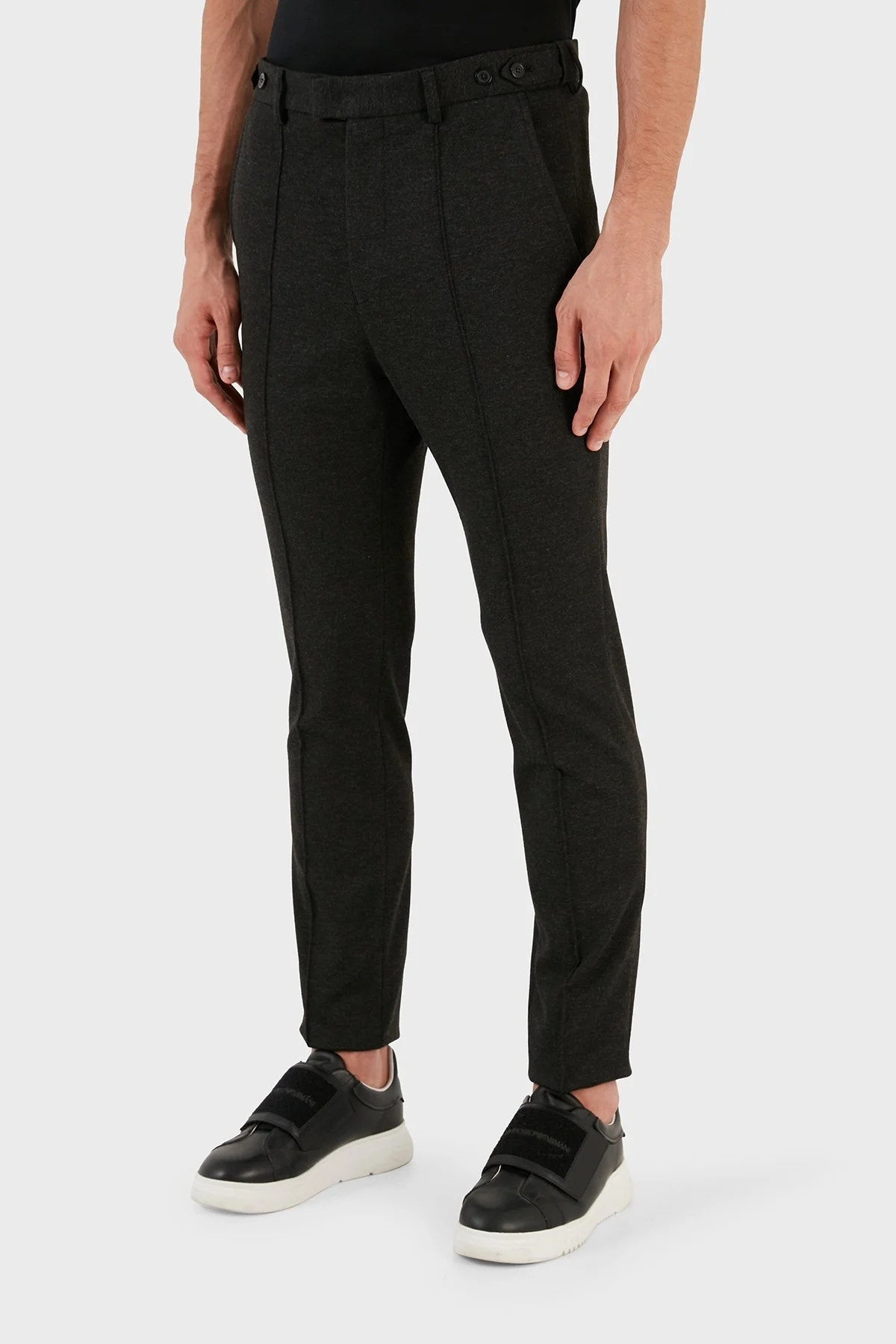 Emporio Armani Slim Fit Normal Bel Düz Paça Erkek Pantolon H41P44 E1613 632 ANTRASİT - 2