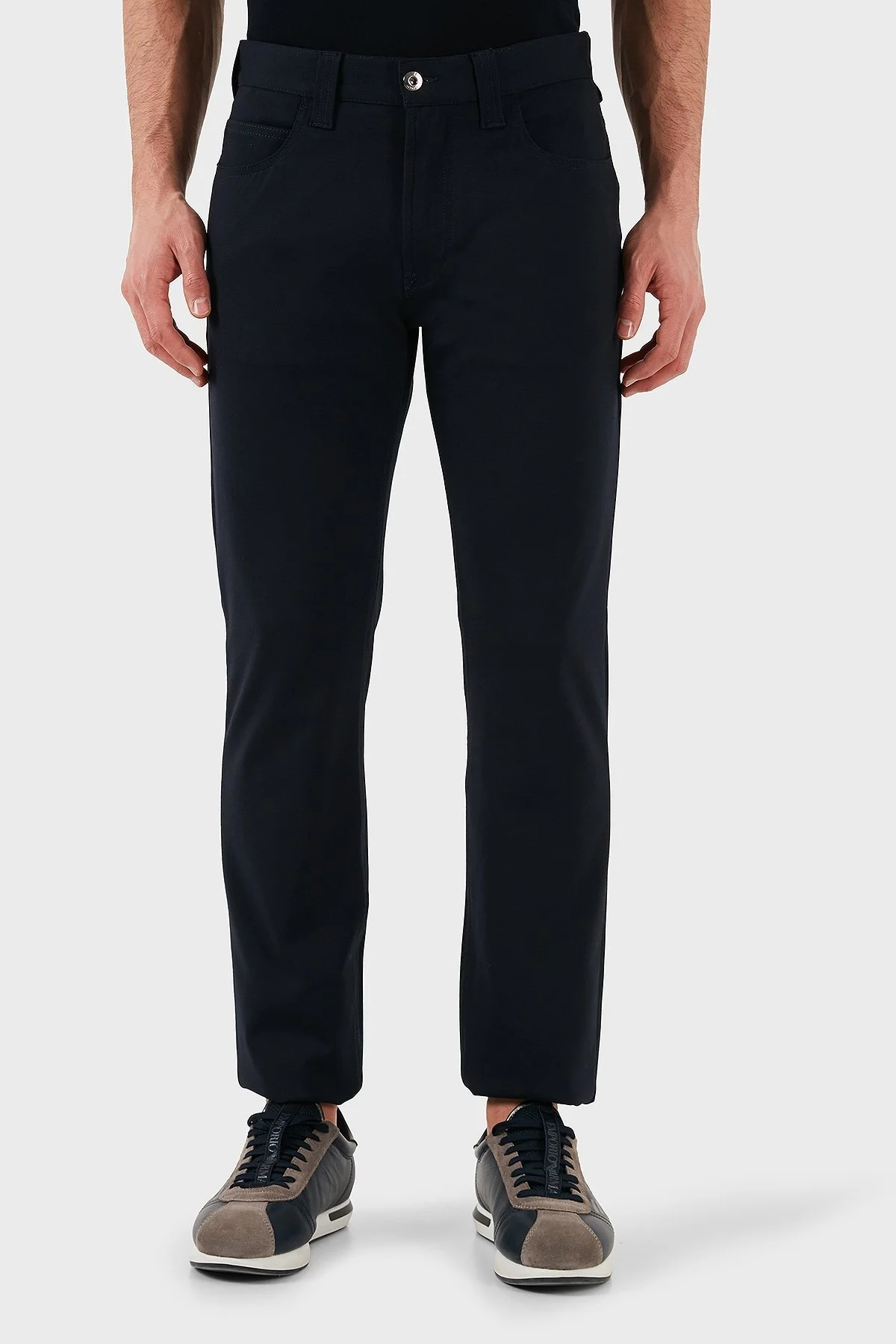 Emporio Armani Slim Fit Normal Bel Düz Paça Jeans Erkek Kot Pantolon EM001713 TE11112 UB081 LACİVERT - 8