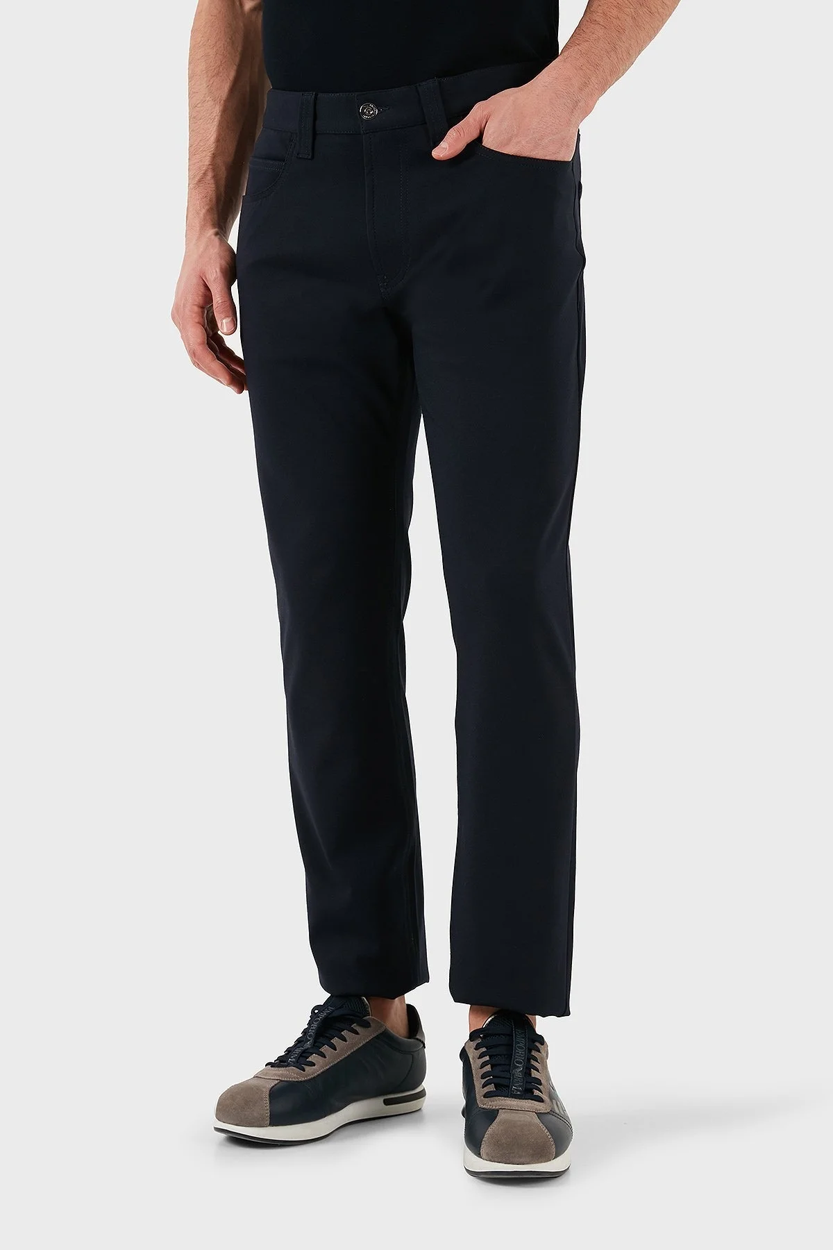 Emporio Armani Slim Fit Normal Bel Düz Paça Jeans Erkek Kot Pantolon EM001713 TE11112 UB081 LACİVERT - 11