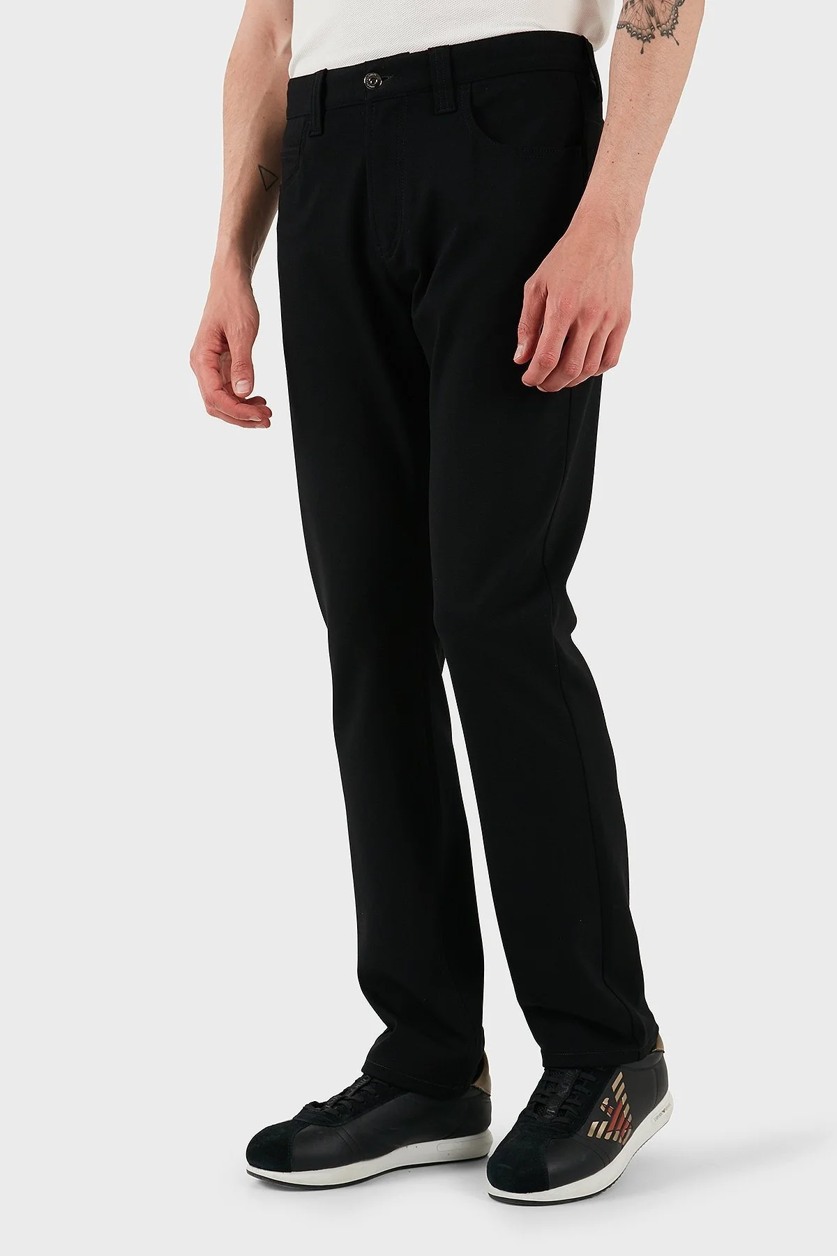 Emporio Armani Slim Fit Normal Bel Düz Paça Jeans Erkek Kot Pantolon EM001713 TE11112 UC001 SİYAH - 9