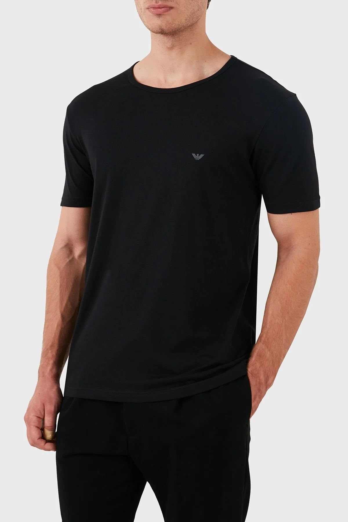 Emporio Armani Slim Fit Pamuklu 3 Pack Erkek T Shirt 110821 CC712 0020 SİYAH - 3