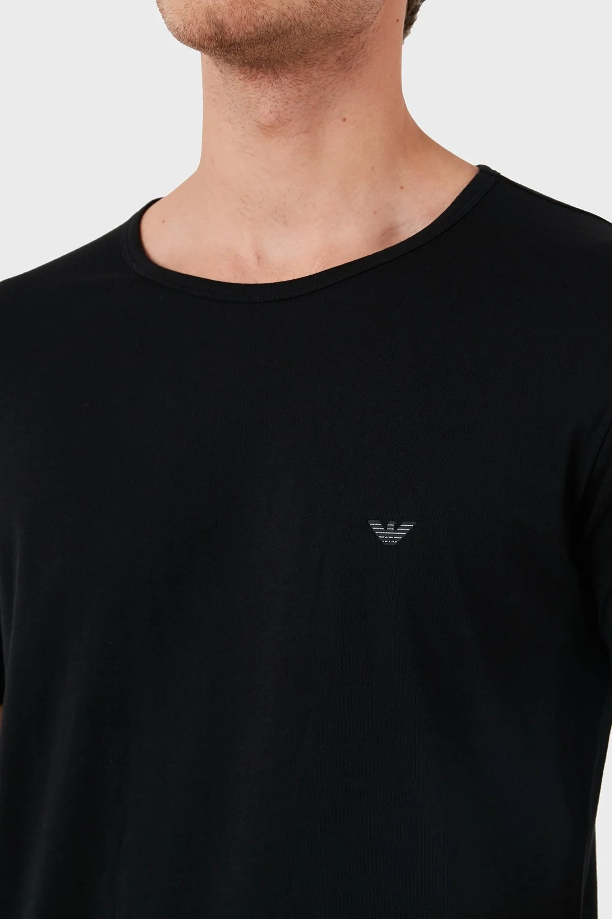 Emporio Armani Slim Fit Pamuklu 3 Pack Erkek T Shirt 110821 CC712 0020 SİYAH - 6