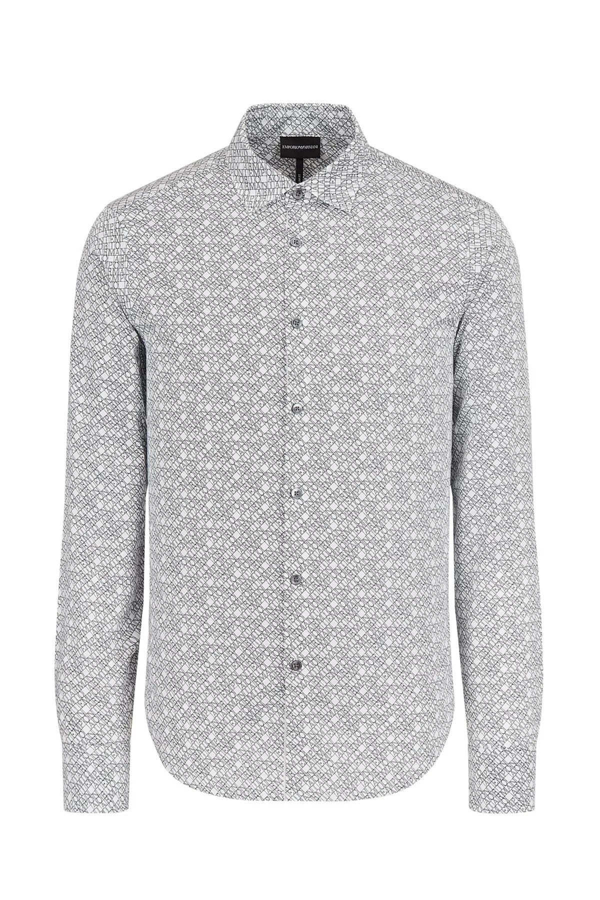 Emporio Armani Slim Fit Pamuklu Erkek Gömlek 3K1CC0 1NXTZ F109 BEYAZ - 4