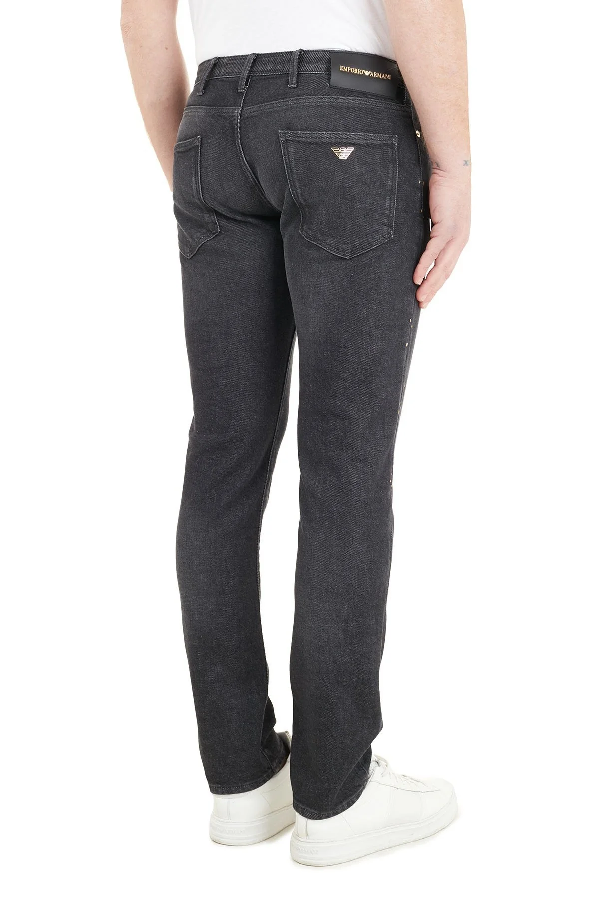 Emporio Armani Slim Fit Pamuklu J06 Jeans Erkek Kot Pantolon 6H1J06 1D8GZ 0006 SİYAH - 3