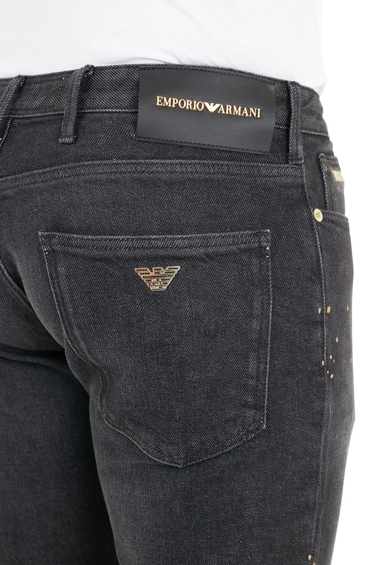 Emporio Armani Slim Fit Pamuklu J06 Jeans Erkek Kot Pantolon 6H1J06 1D8GZ 0006 SİYAH - 7
