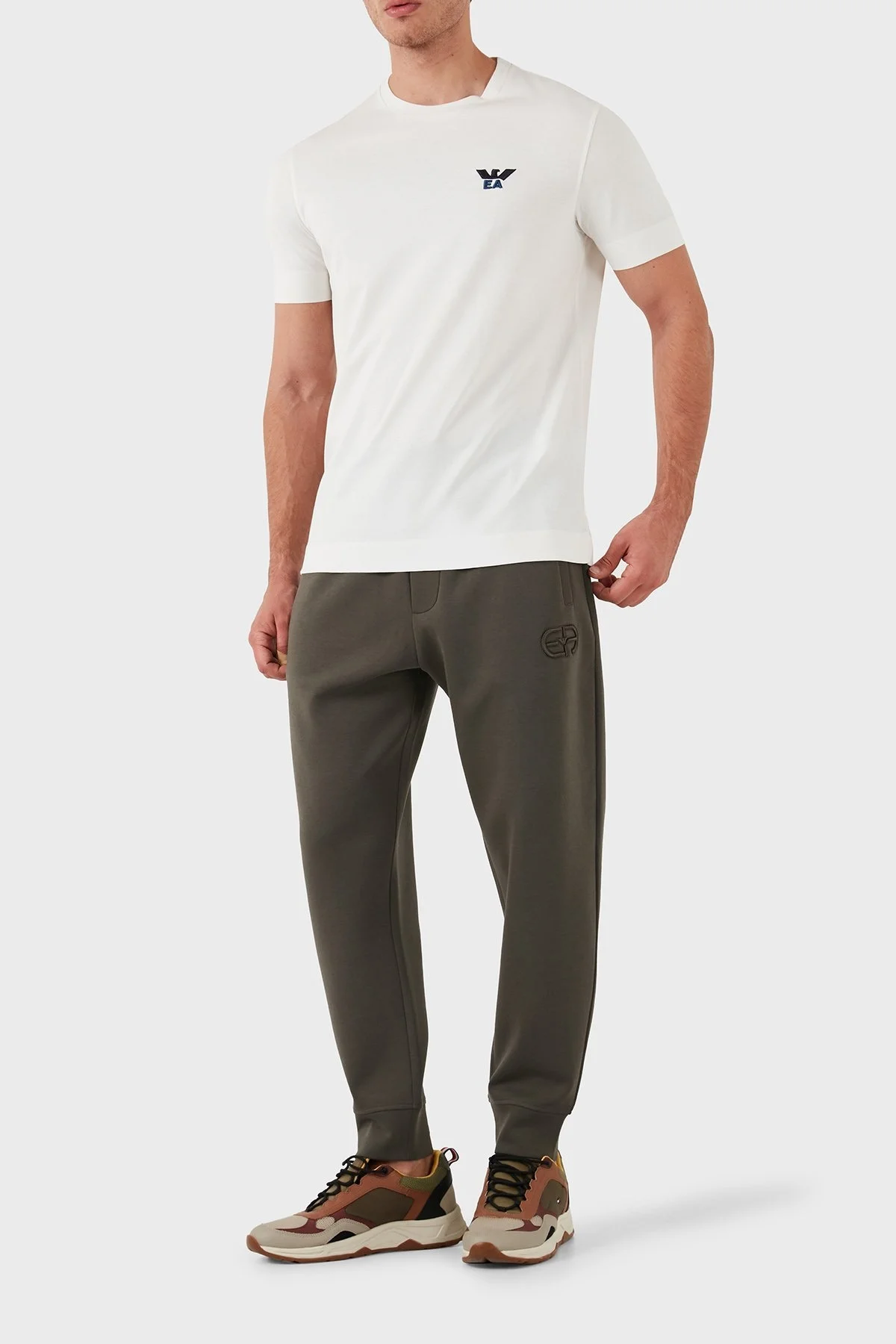 Emporio Armani Slim Fit Pamuklu Logolu Beli Lastikli Cepli Erkek Pantolon 8N1PT0 1JHSZ 06K0 HAKİ - 9