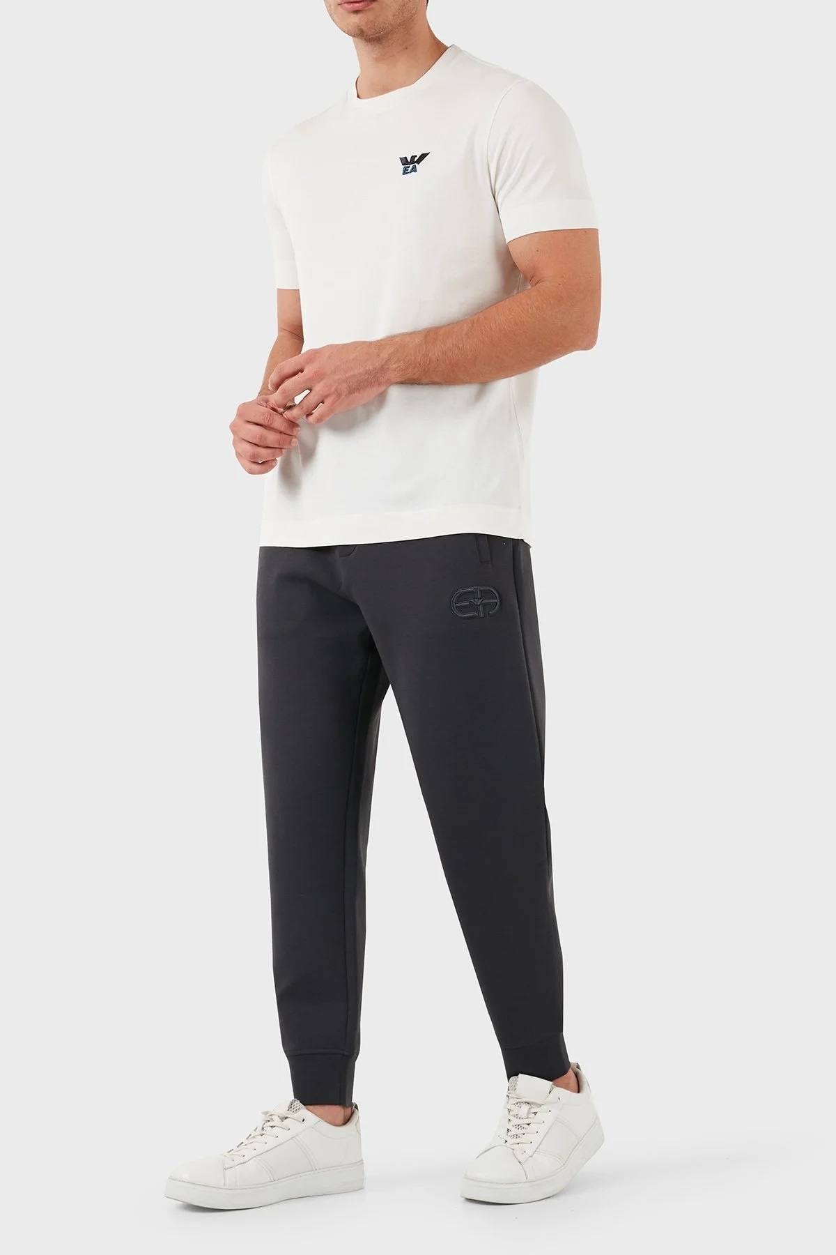 Emporio Armani Slim Fit Pamuklu Logolu Beli Lastikli Cepli Erkek Pantolon 8N1PT0 1JHSZ 0842 ANTRASİT - 8