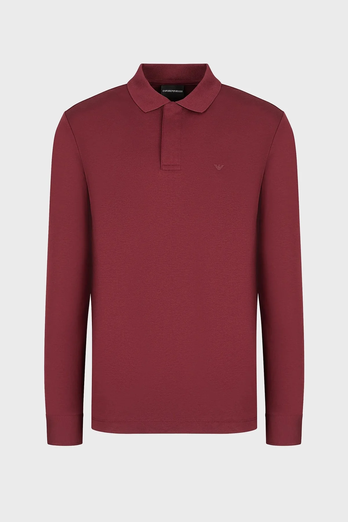 Emporio Armani Pamuklu Slim Fit Uzun Kollu Erkek Polo T Shirt 6L1FD0 1JPRZ 0397 BORDO - 4